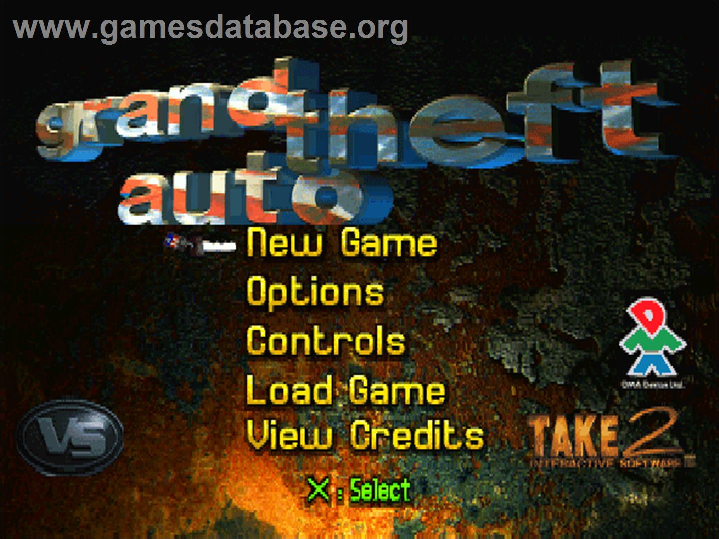 Grand Theft Auto - Sony Playstation - Artwork - Title Screen
