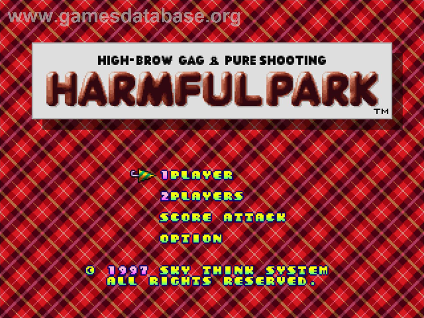 Harmful Park - Sony Playstation - Artwork - Title Screen