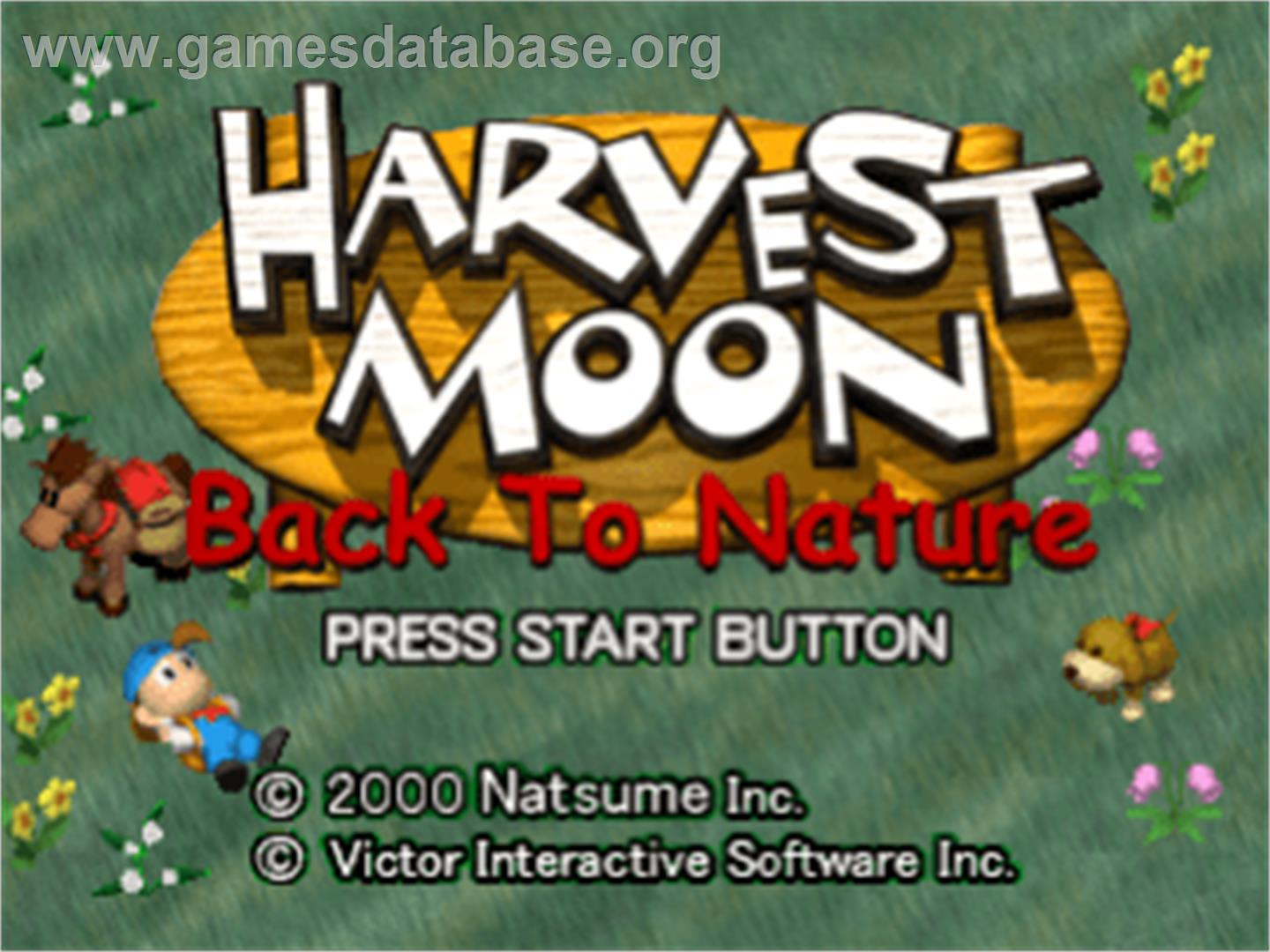 Harvest Moon: Back to Nature - Sony Playstation - Artwork - Title Screen