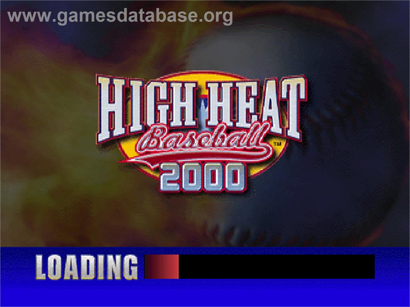 High Heat Baseball 2000 - Sony Playstation - Artwork - Title Screen