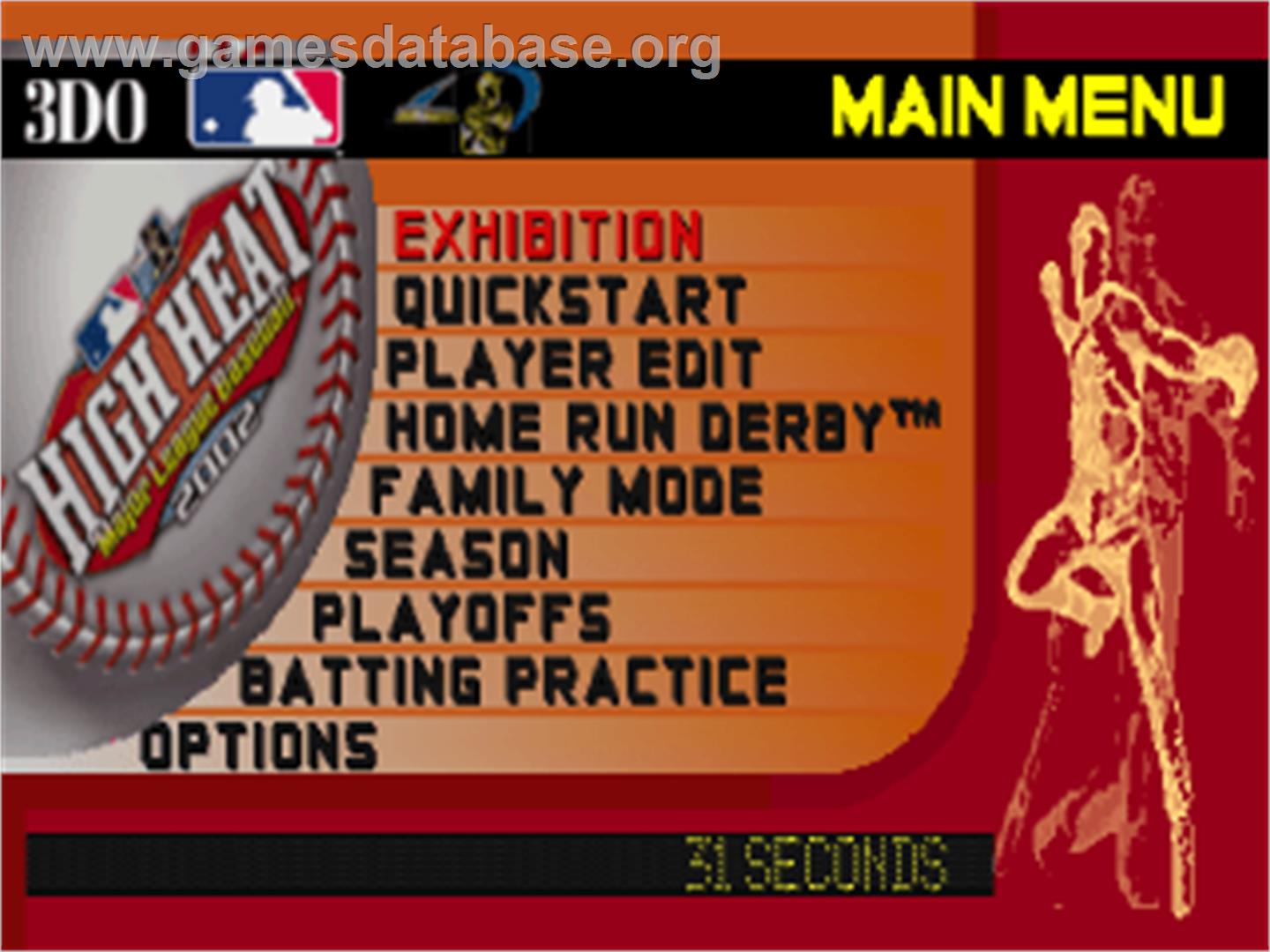 High Heat Major League Baseball 2002 - Sony Playstation - Artwork - Title Screen