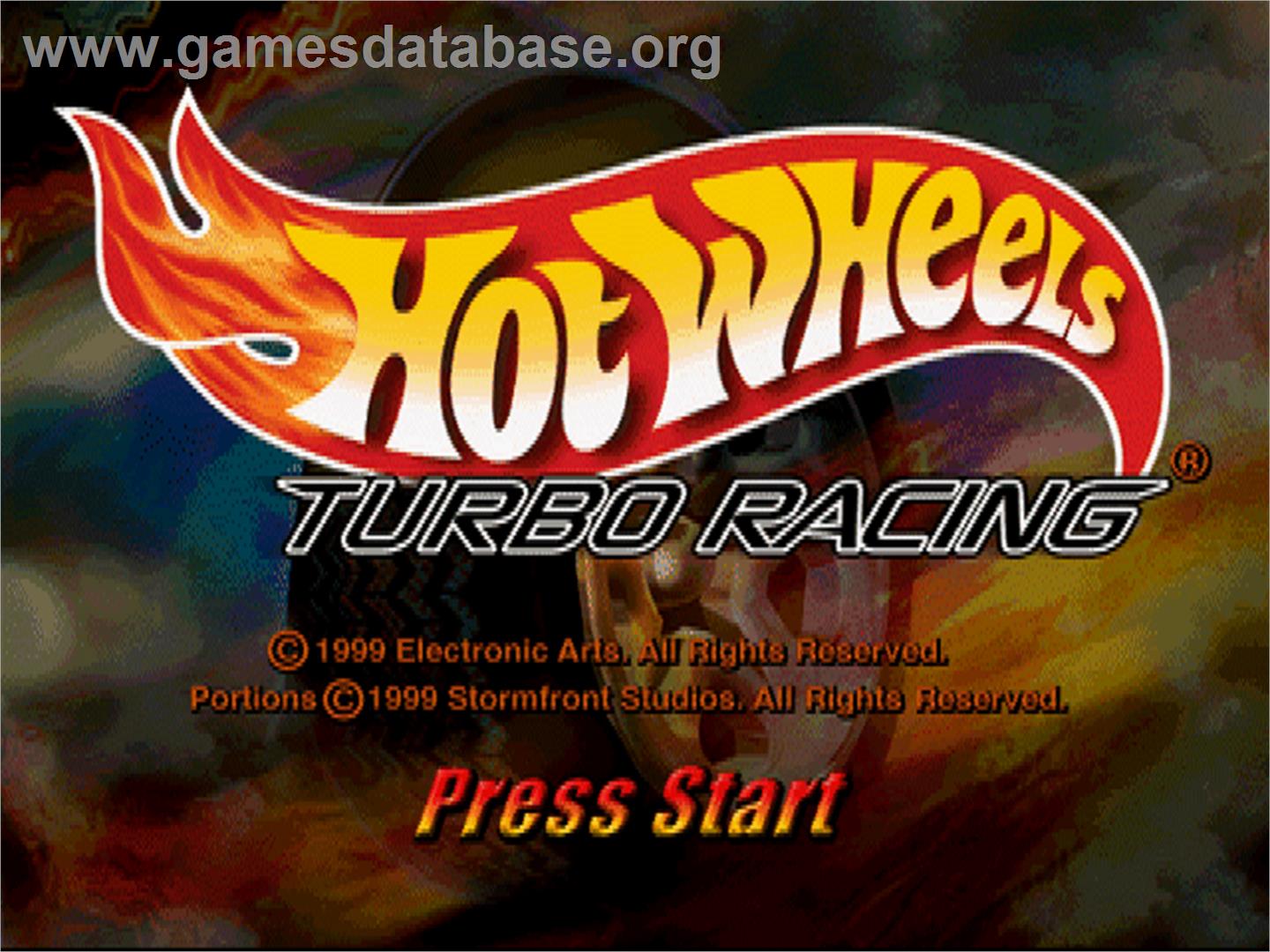 Hot Wheels - Turbo Racing - Sony Playstation - Artwork - Title Screen