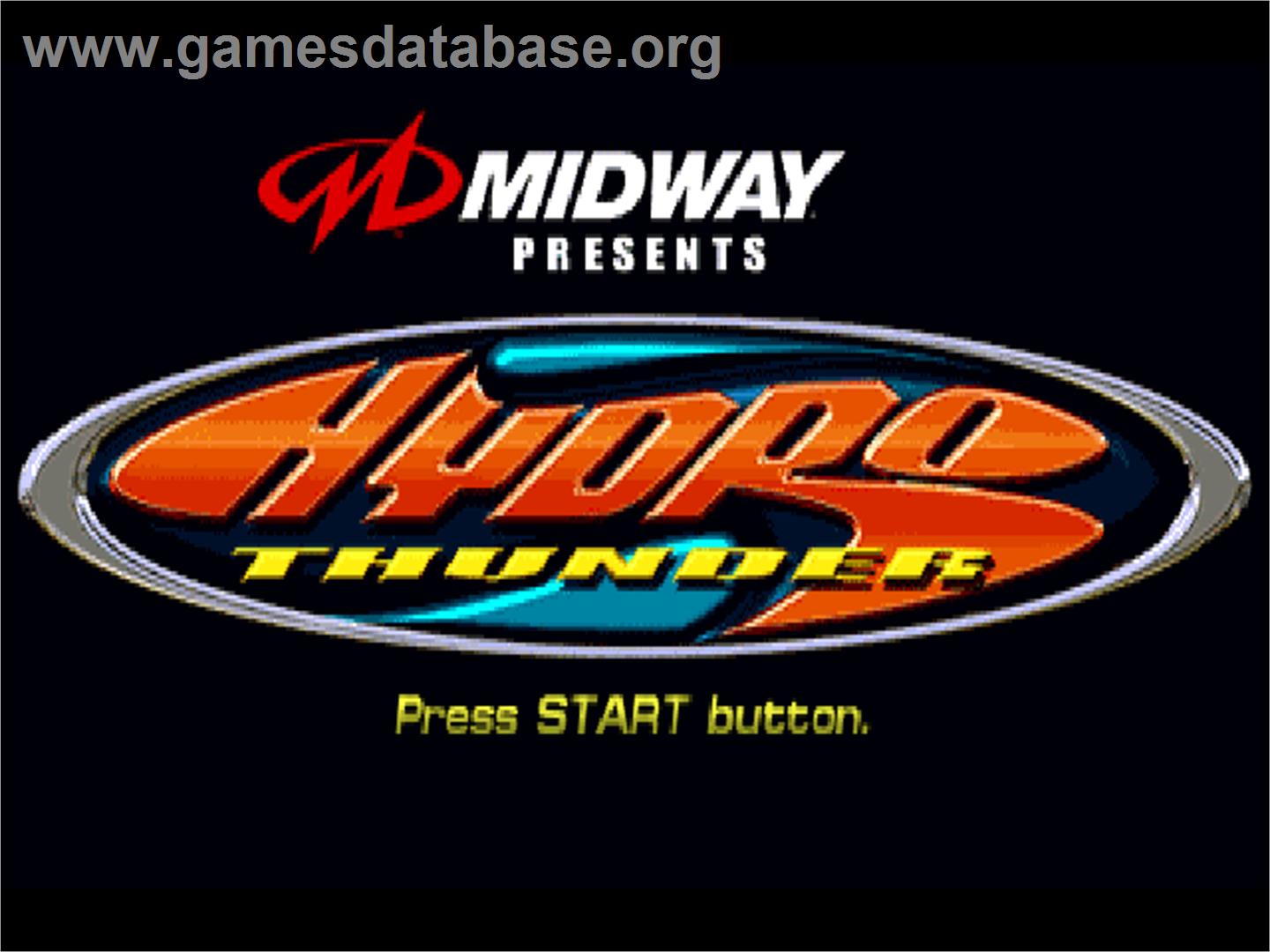 Hydro Thunder - Sony Playstation - Artwork - Title Screen