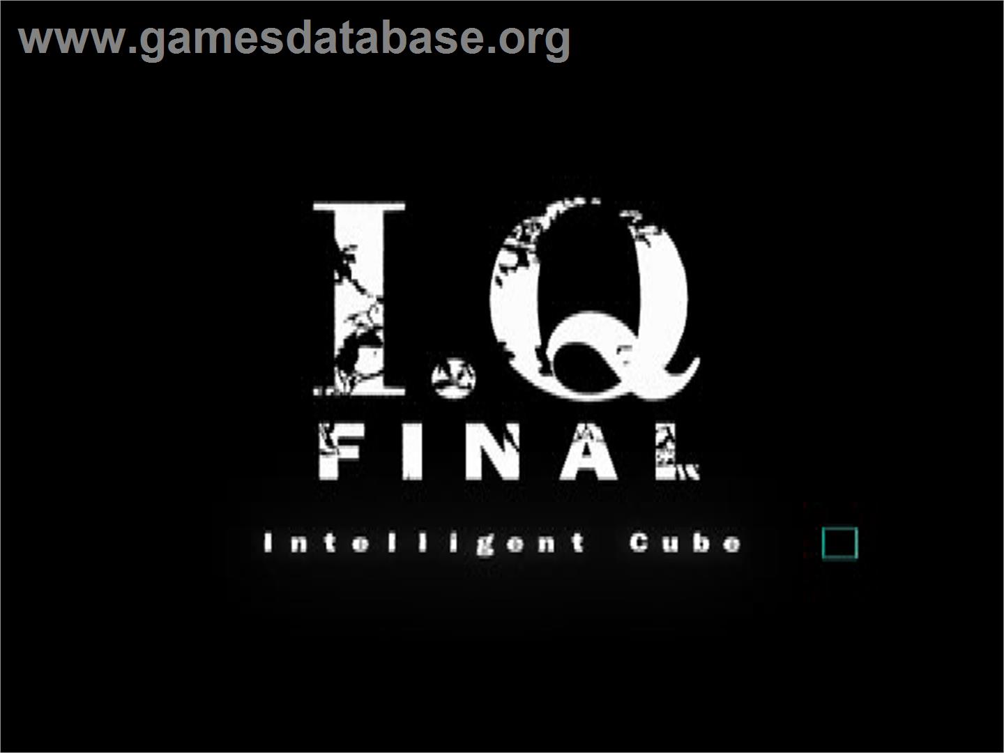 I.q. - Intelligent Qube - Sony Playstation - Artwork - Title Screen