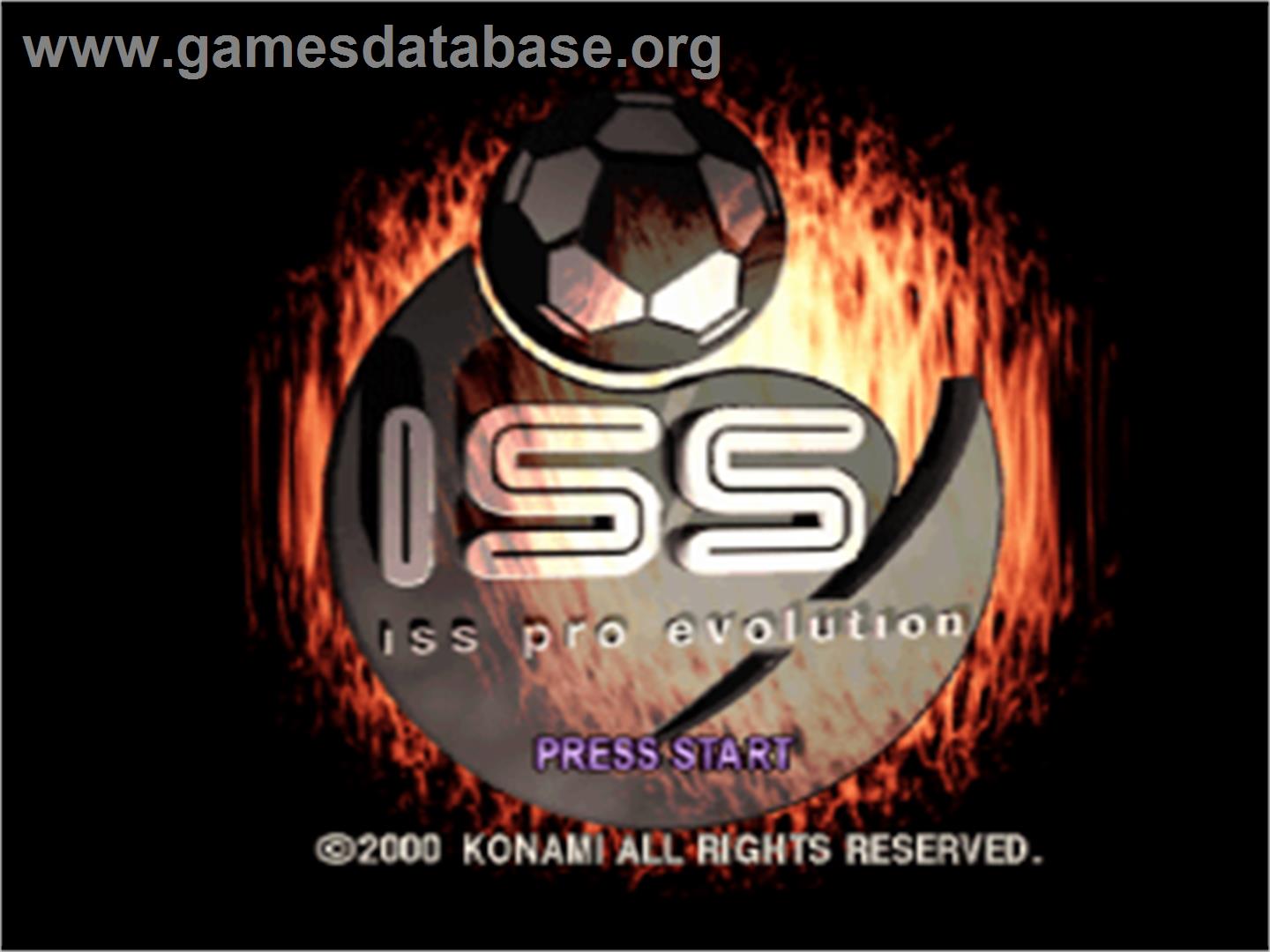 ISS Pro Evolution - Sony Playstation - Artwork - Title Screen