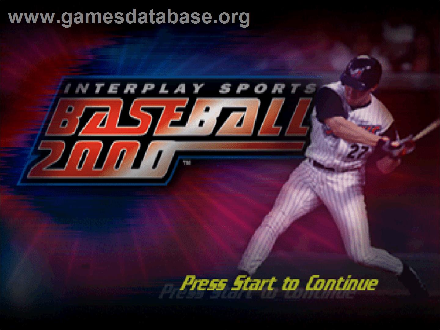 Interplay Sports Baseball 2000 - Sony Playstation - Artwork - Title Screen