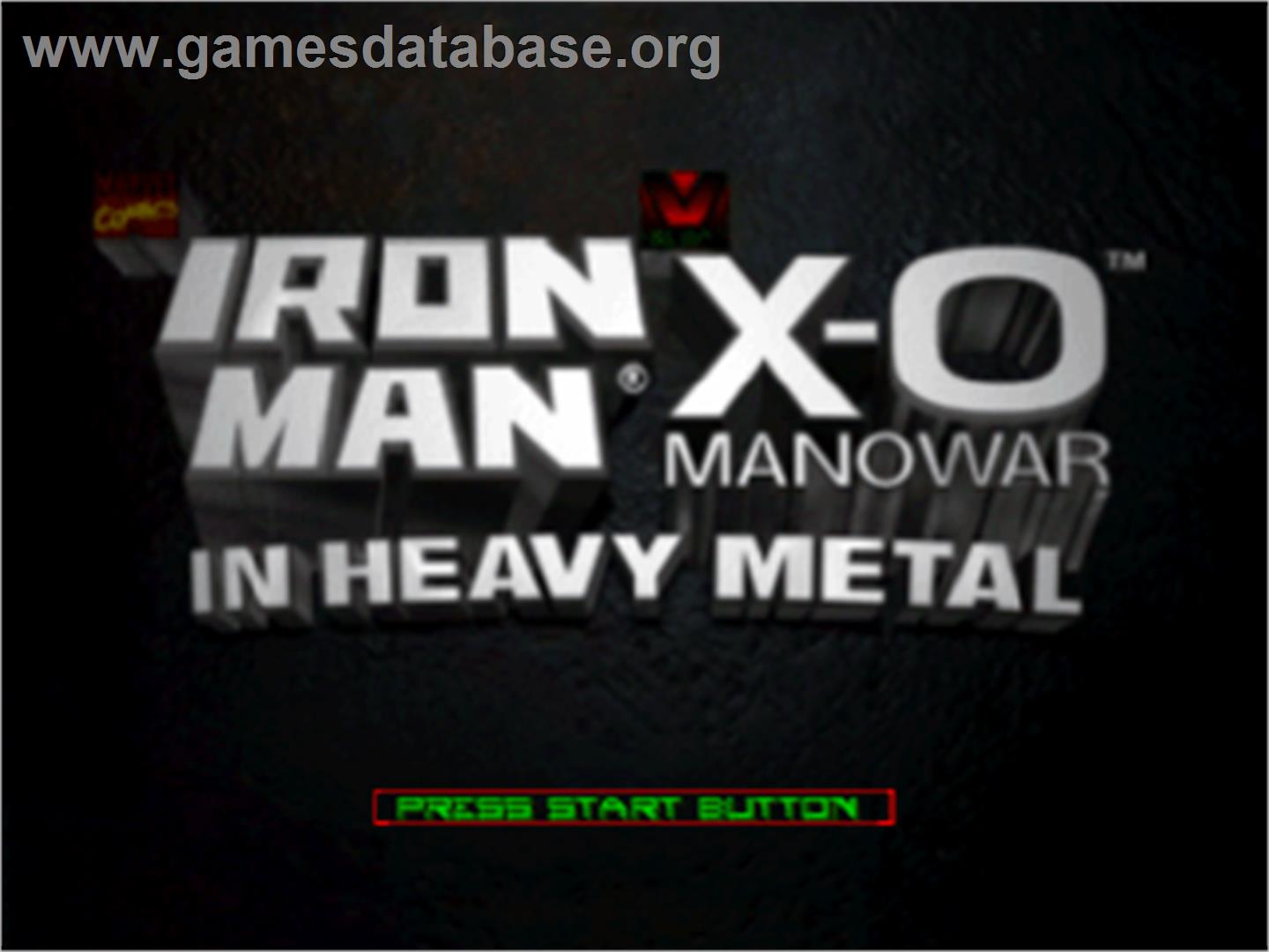Iron Man / X-O Manowar in Heavy Metal - Sony Playstation - Artwork - Title Screen