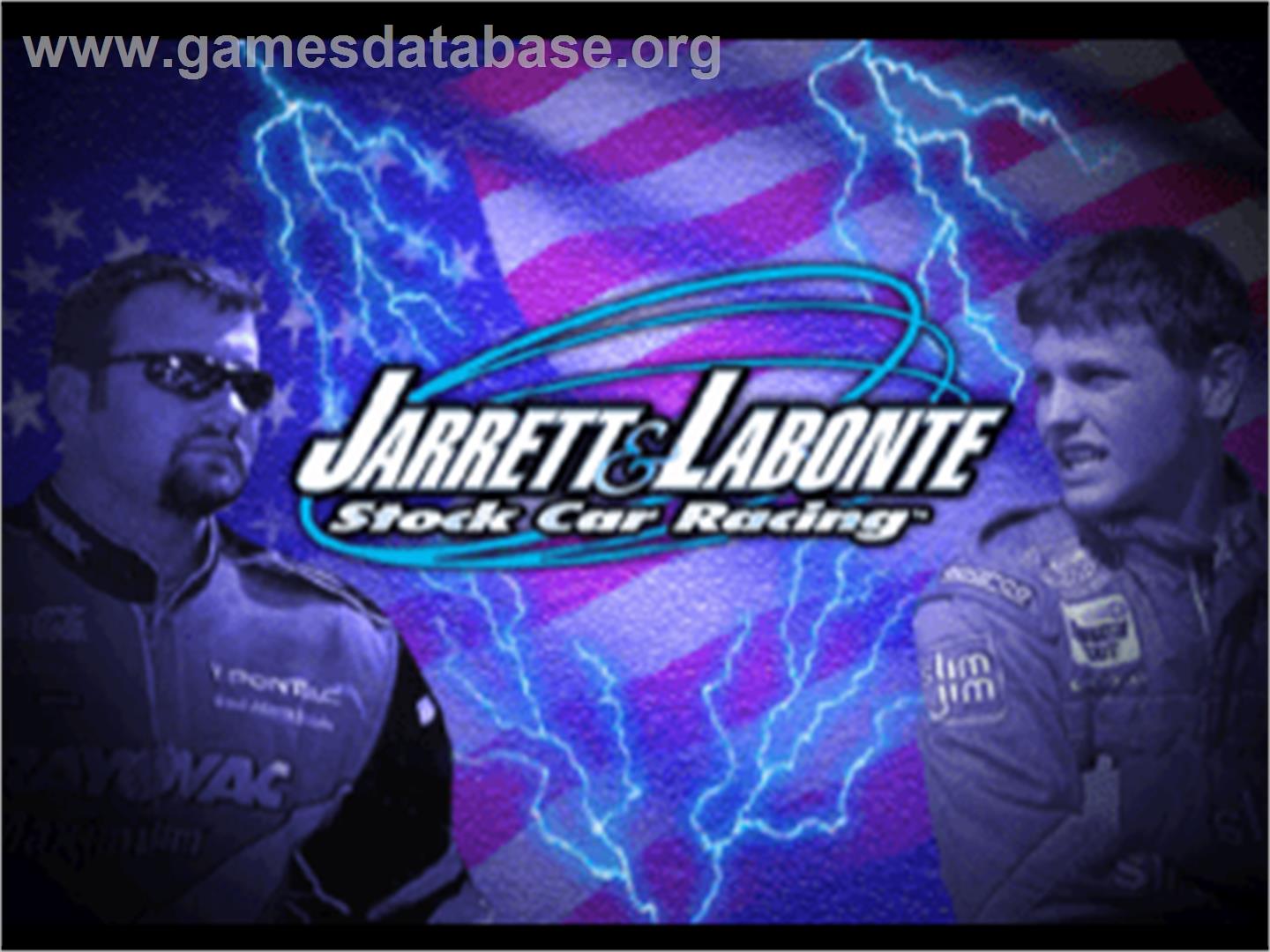 Jarrett and Labonte Stock Car Racing - Sony Playstation - Artwork - Title Screen