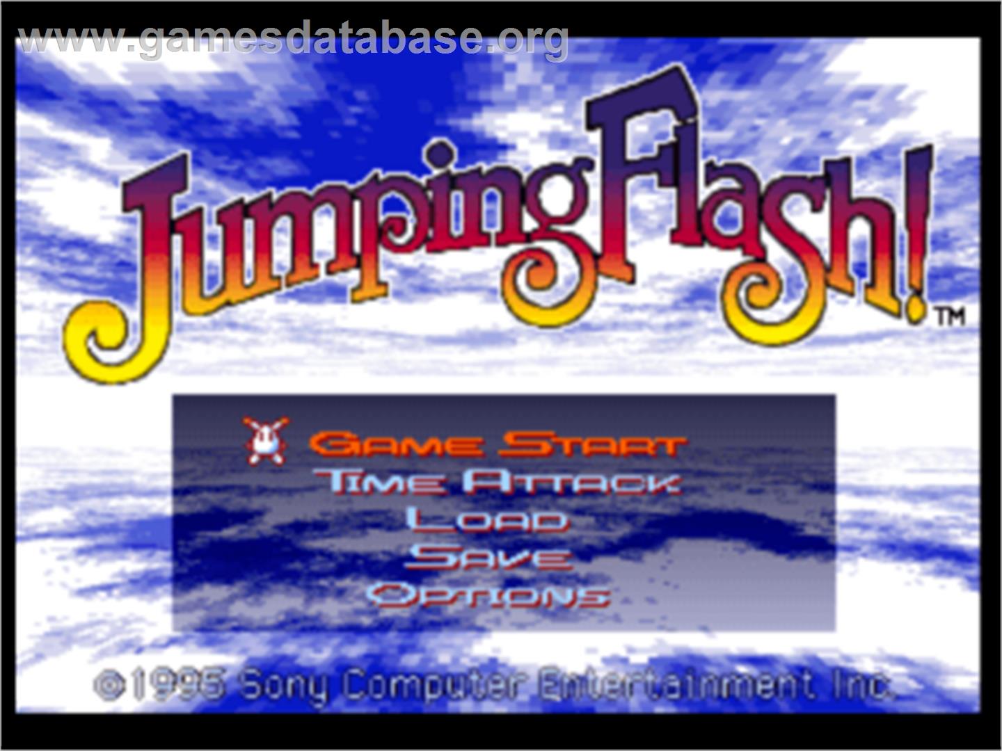 Jumping Flash! - Sony Playstation - Artwork - Title Screen