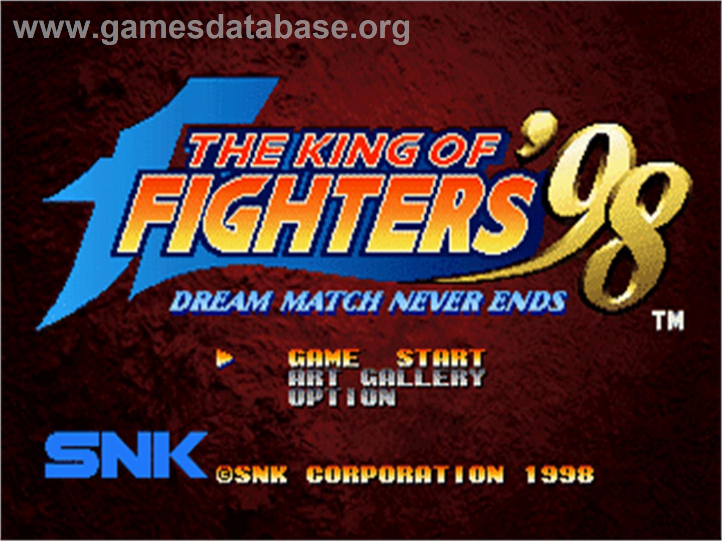 King Of Fighters '98, The - Sony Playstation - Artwork - Title Screen