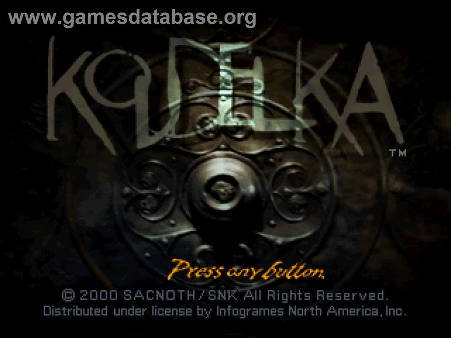 Koudelka - Sony Playstation - Artwork - Title Screen