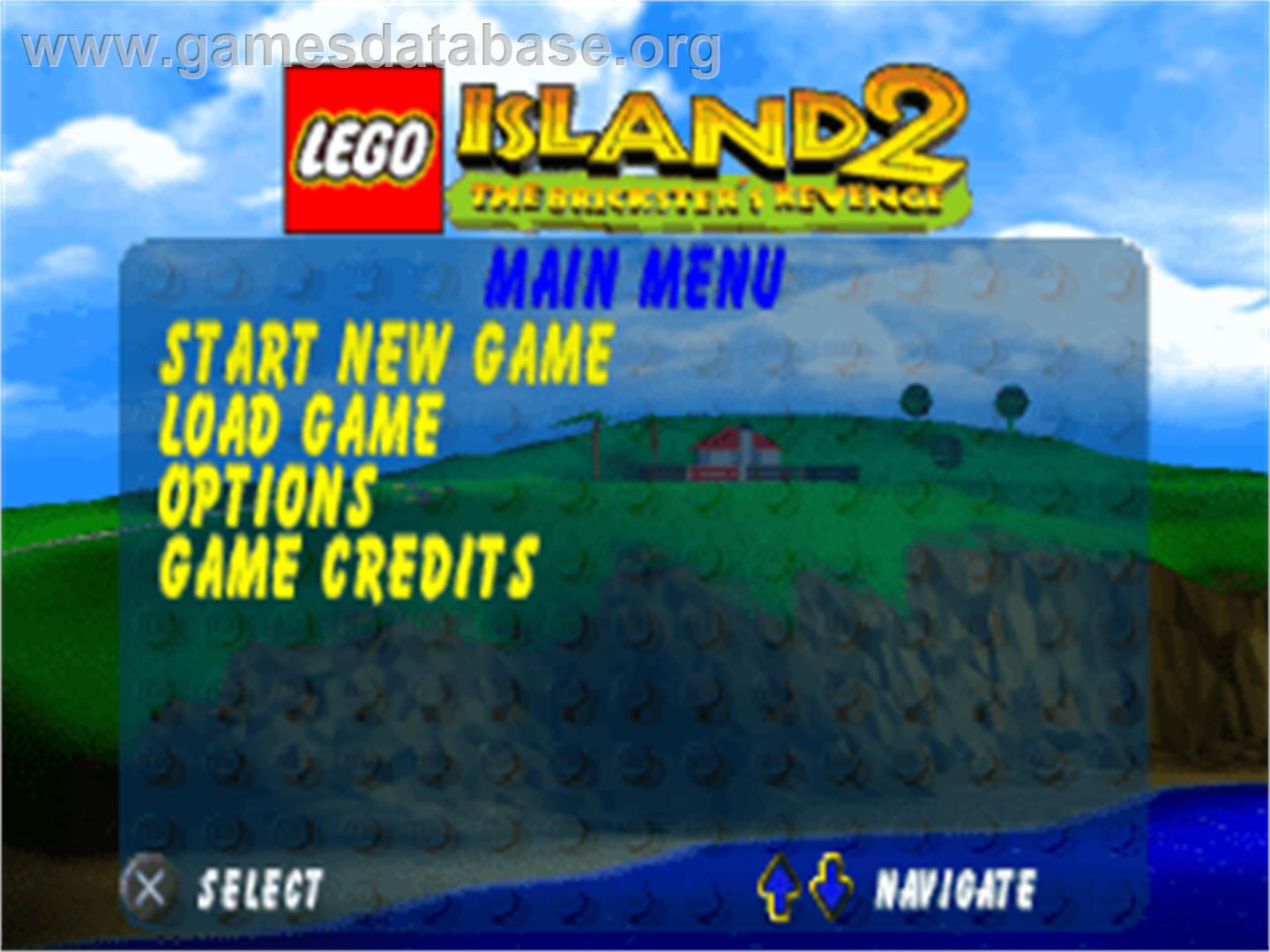 LEGO Island 2: The Brickster's Revenge - Sony Playstation - Artwork - Title Screen