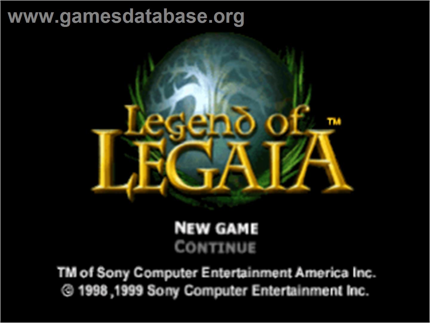 Legend of Legaia - Sony Playstation - Artwork - Title Screen