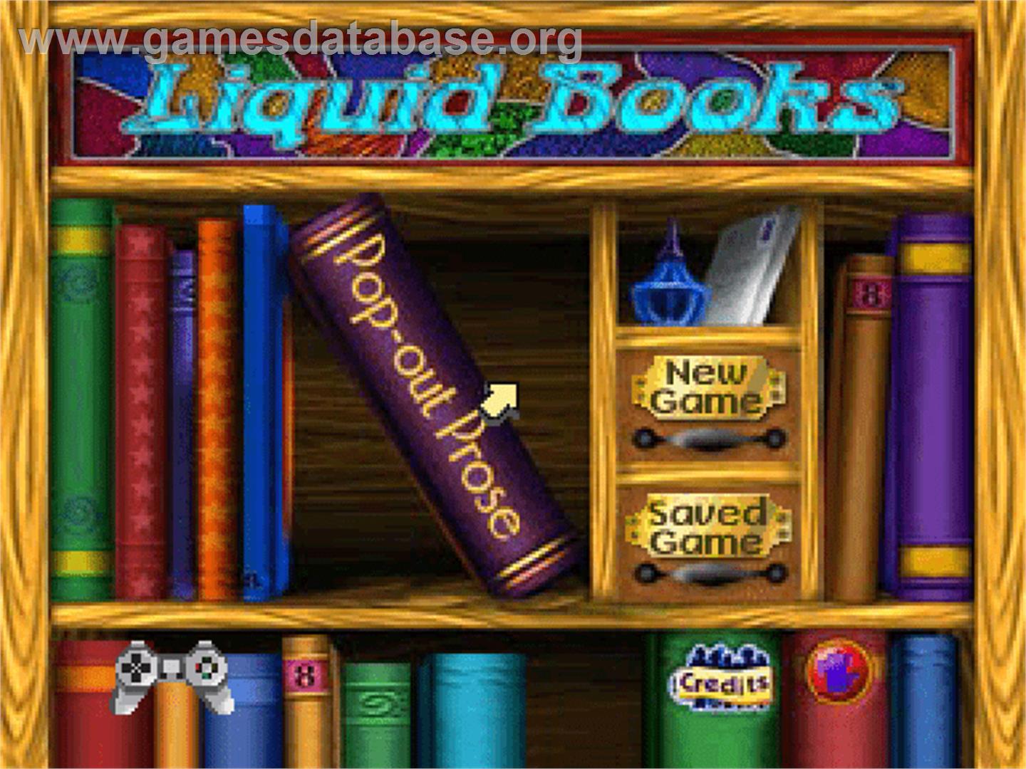 Lightspan - Liquid Books 5 - Pop-0ut Prose - Sony Playstation - Artwork - Title Screen