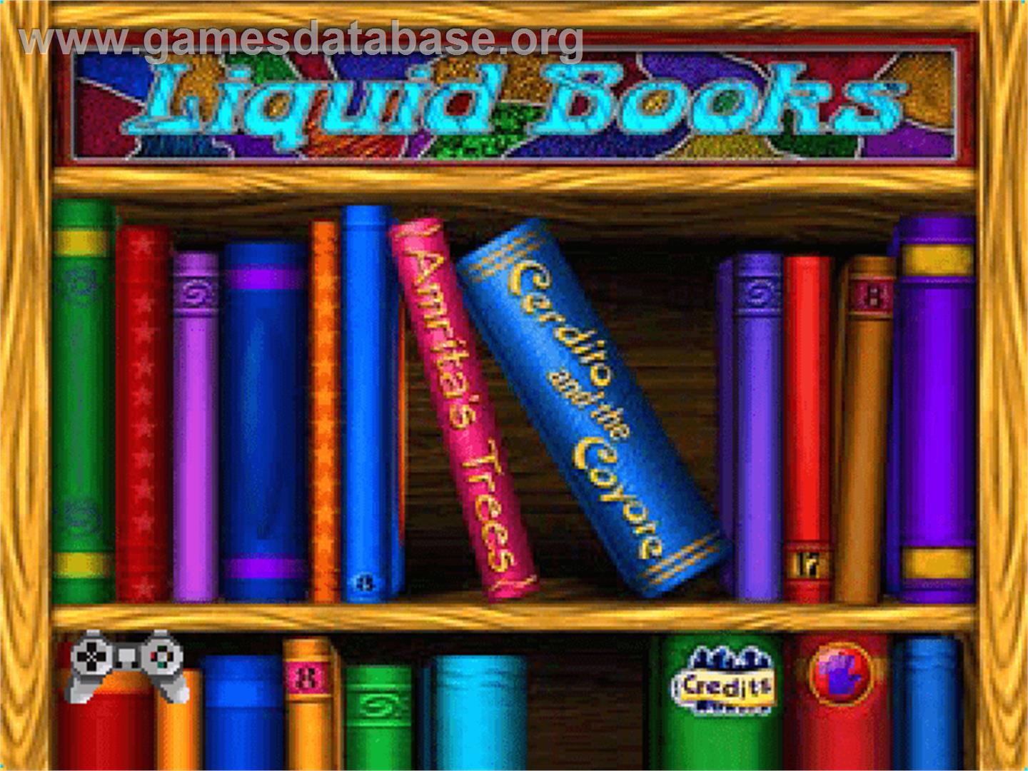 Lightspan - Liquid Books Adventure 2 - Amrita's Trees And Cerdito And The Coyote - Sony Playstation - Artwork - Title Screen