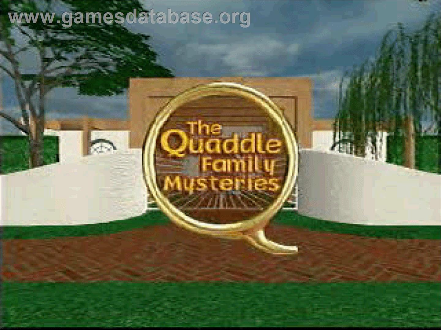 Lightspan - The Quaddle Family Mysteries 2 - The case of the Scarce Scarab - Garden - Sony Playstation - Artwork - Title Screen