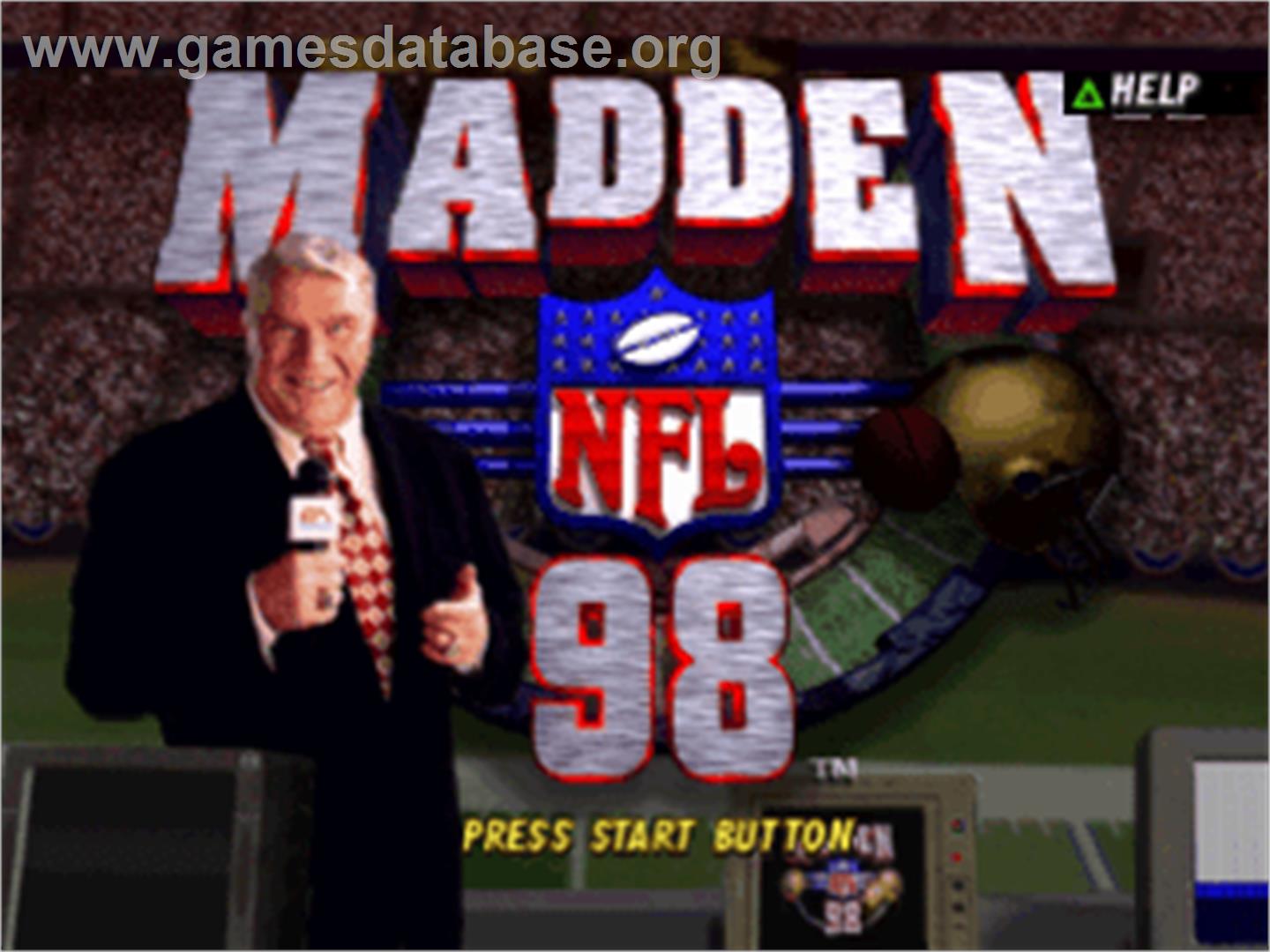Madden NFL 98 - Sony Playstation - Artwork - Title Screen
