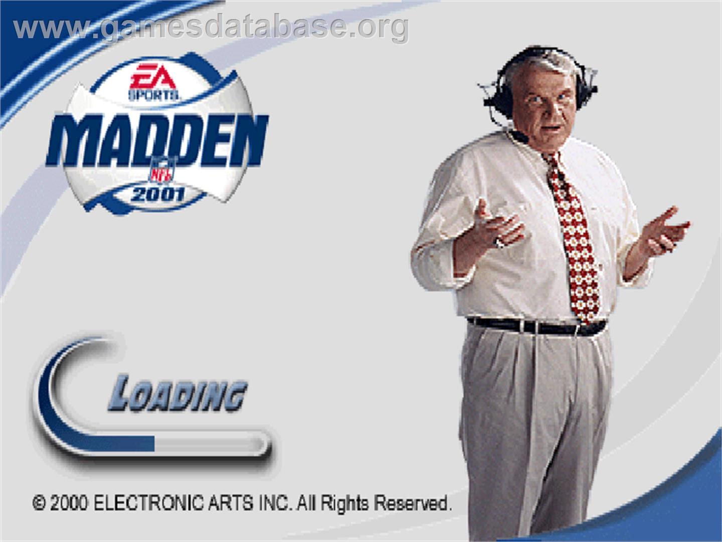 Madden Nfl 2001 - Sony Playstation - Artwork - Title Screen