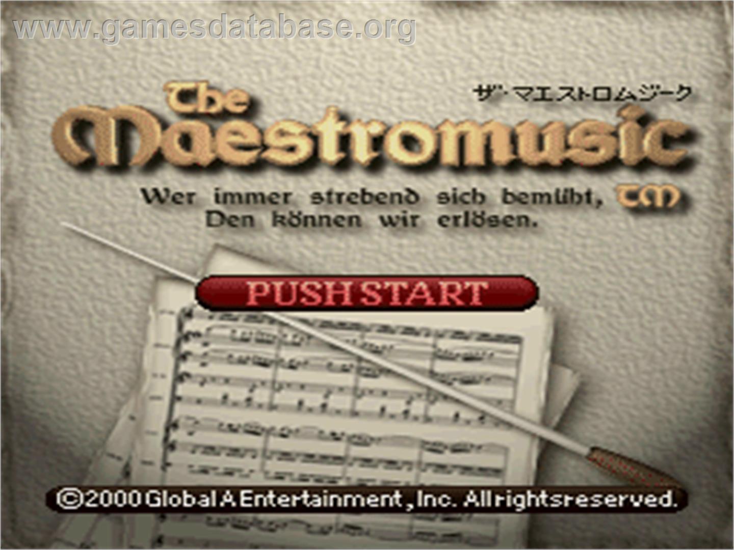 Maestromusic, The - Sony Playstation - Artwork - Title Screen
