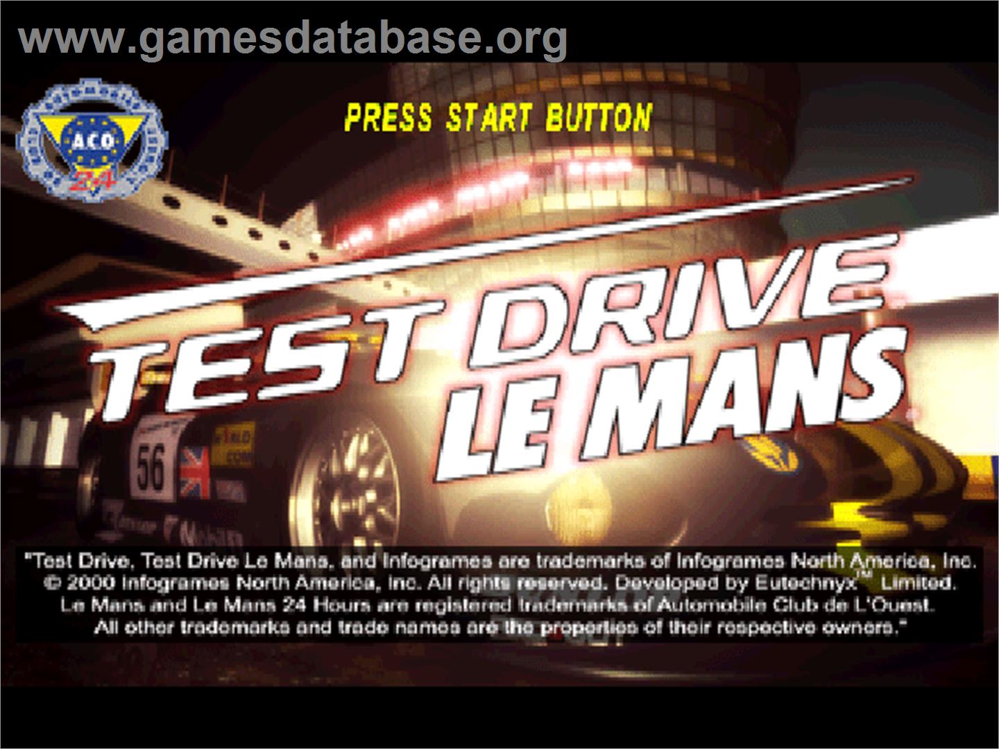 Mans 24 Hours, Le - Sony Playstation - Artwork - Title Screen