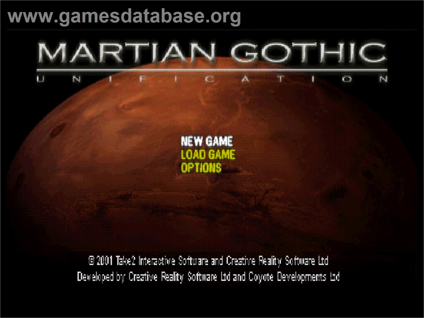 Martian Gothic - Unification - Sony Playstation - Artwork - Title Screen