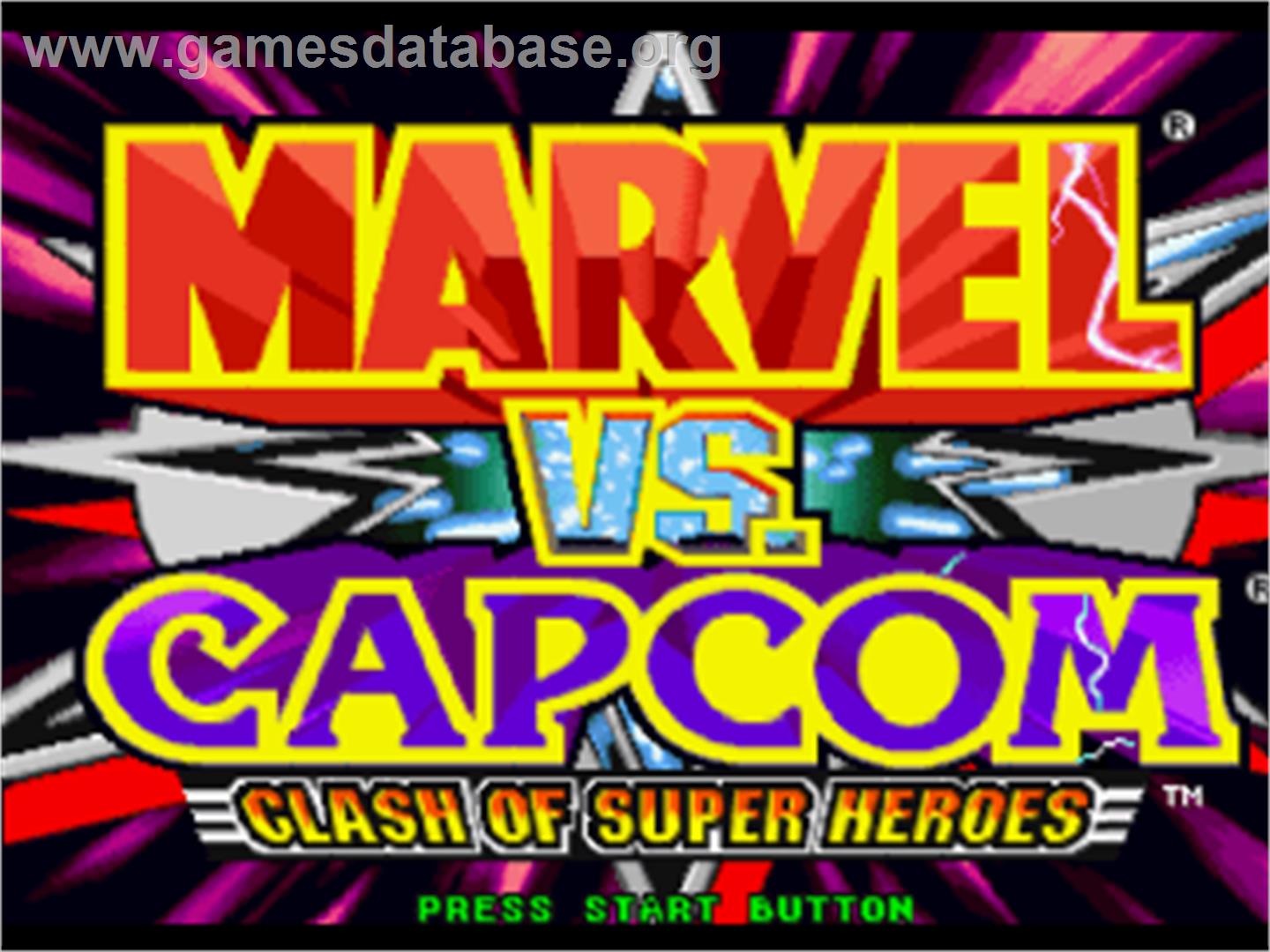 Marvel vs. Capcom: Clash of Super Heroes - Sony Playstation - Artwork - Title Screen