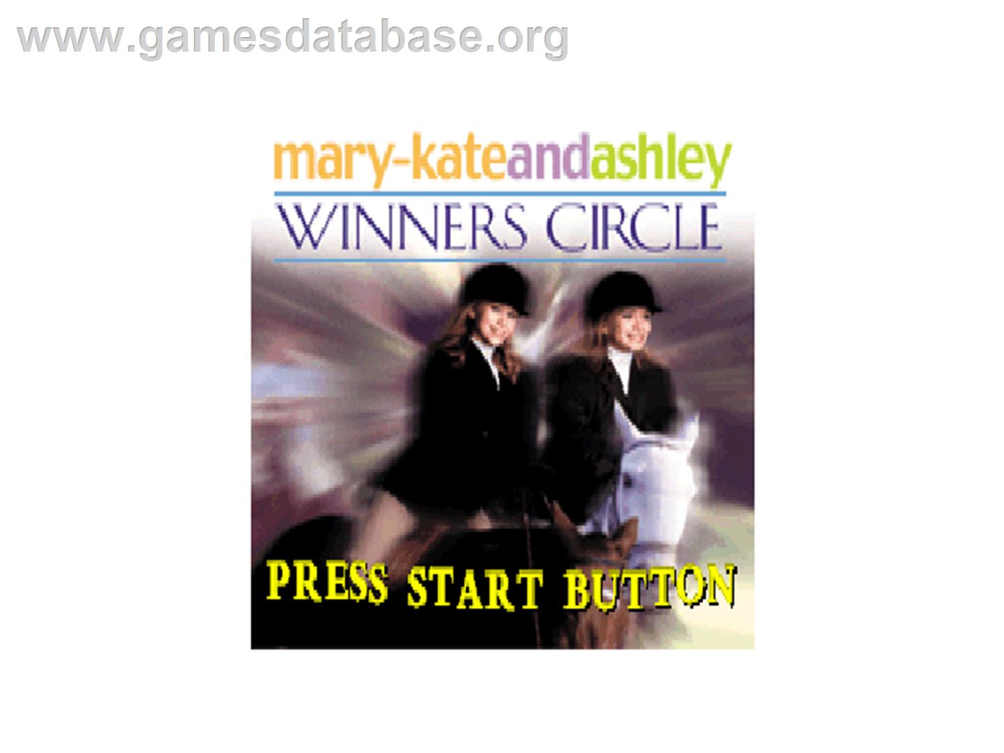 Mary-kate And Ashley - Winners Circle - Sony Playstation - Artwork - Title Screen