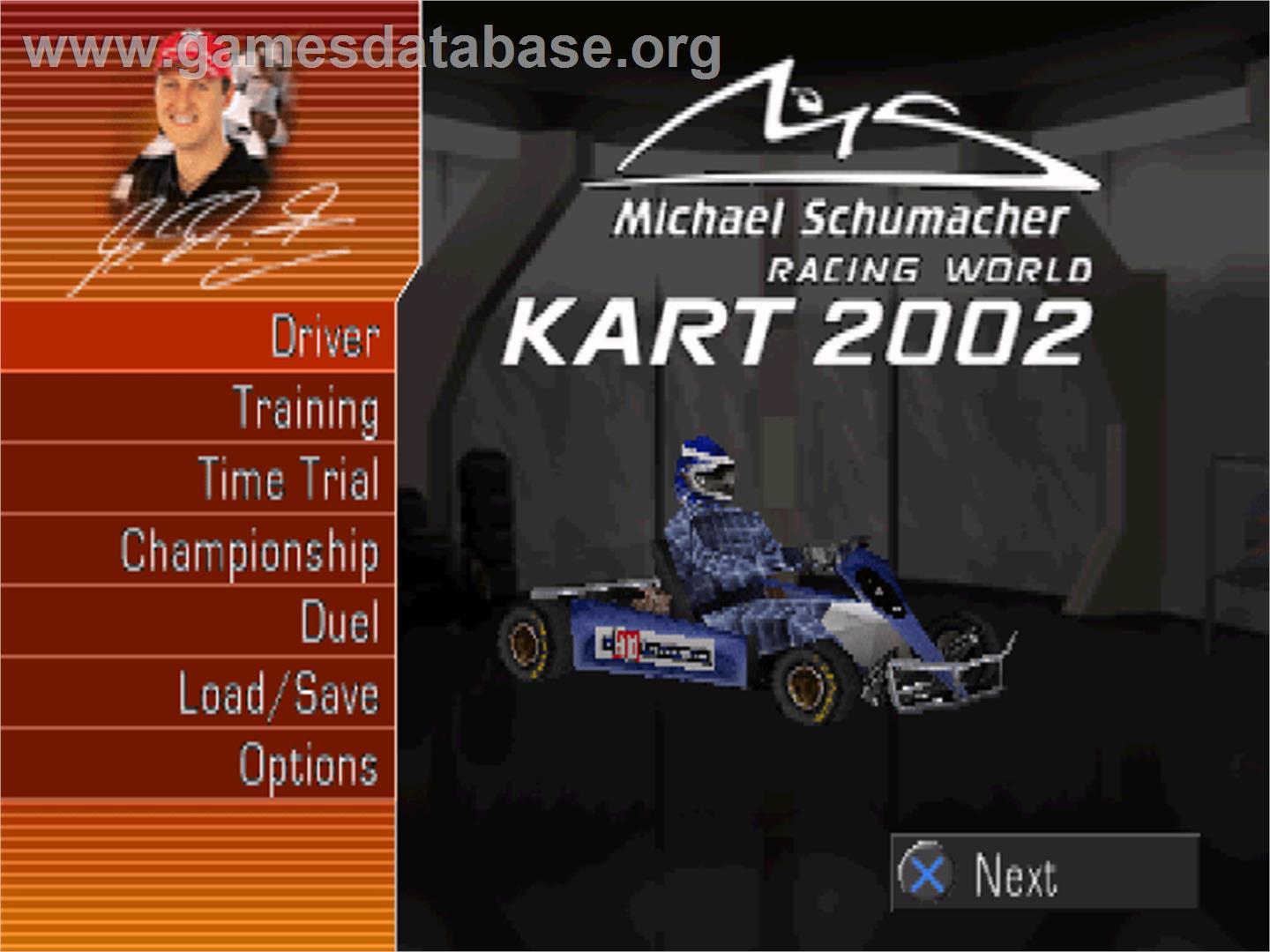 Michael Schumacher Racing World Kart 2002 - Sony Playstation - Artwork - Title Screen