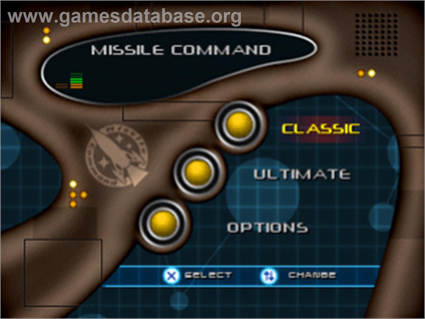 Missile Command - Sony Playstation - Artwork - Title Screen