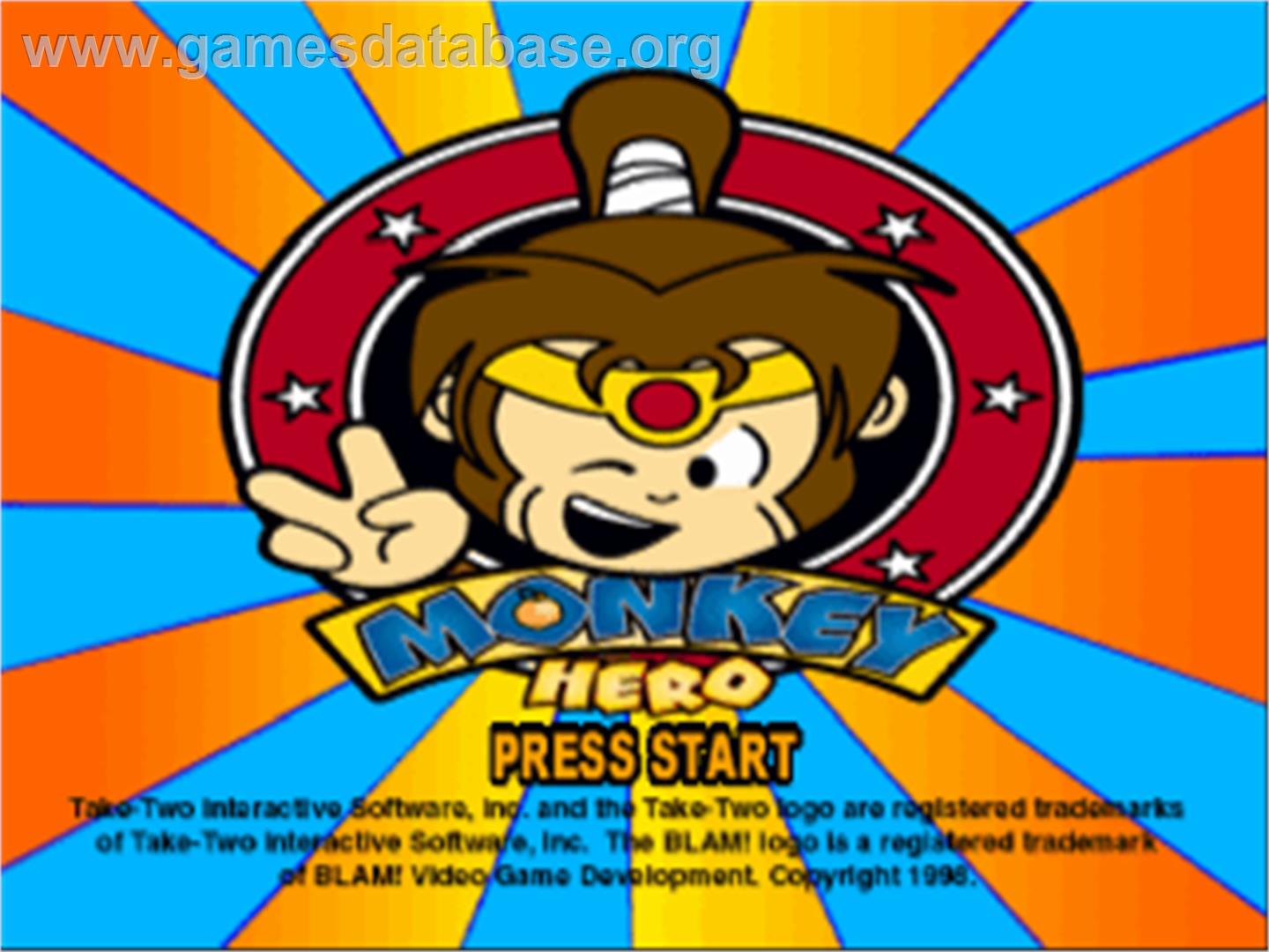 Monkey Hero - Sony Playstation - Artwork - Title Screen