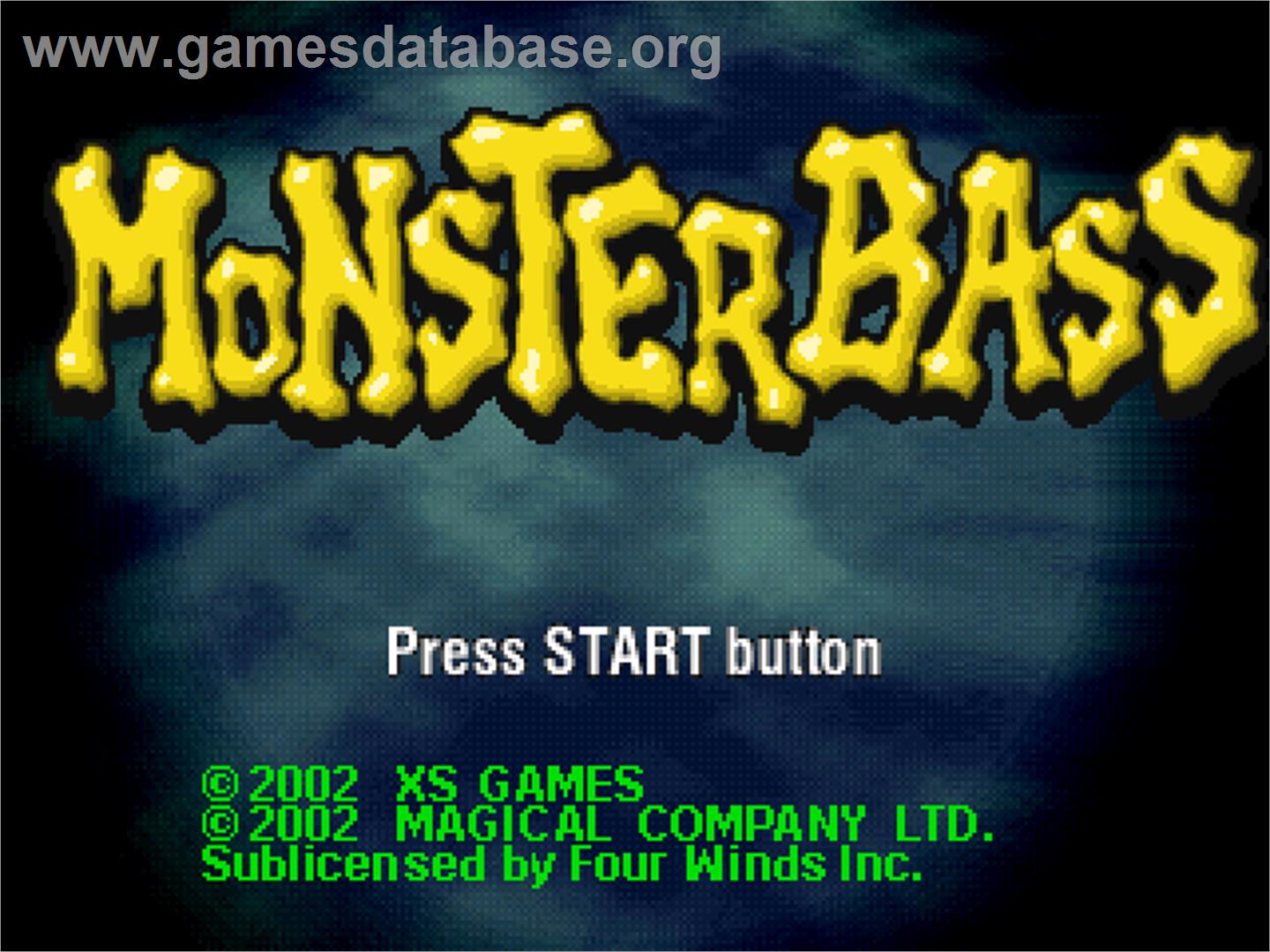 Monster Bass - Sony Playstation - Artwork - Title Screen