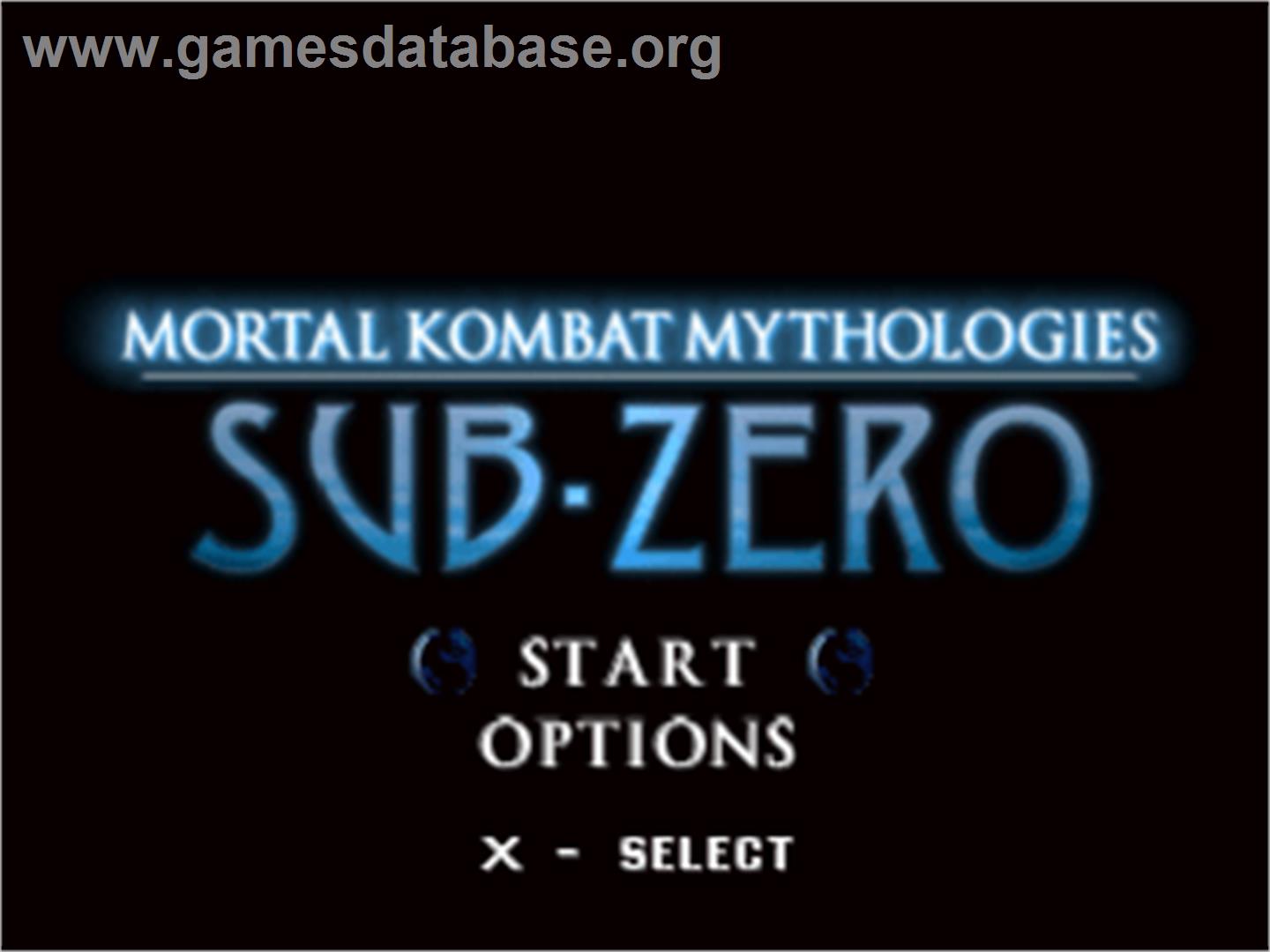 Mortal Kombat Mythologies: Sub-Zero - Sony Playstation - Artwork - Title Screen