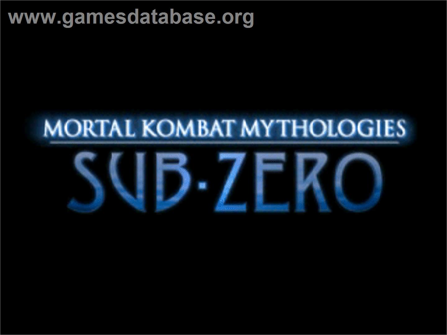 Mortal Kombat Mythologies Sub-zero - Sony Playstation - Artwork - Title Screen