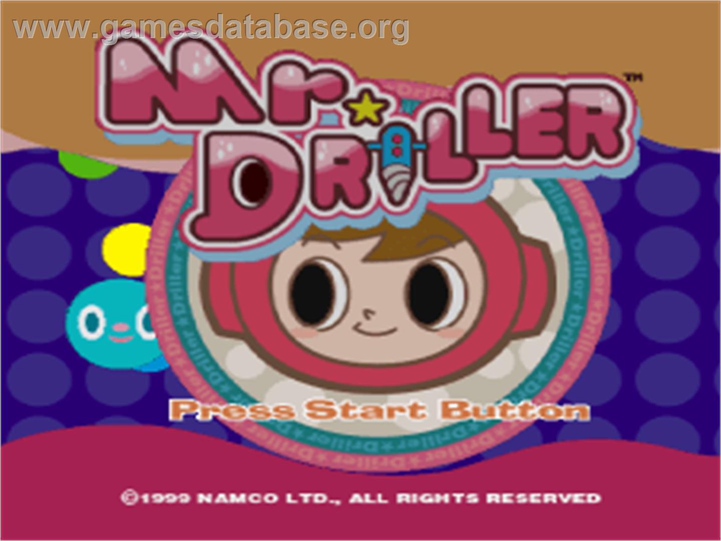Mr. Driller - Sony Playstation - Artwork - Title Screen