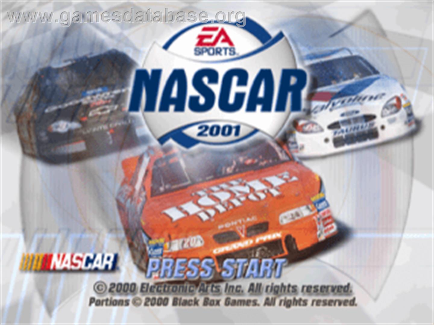 NASCAR 2001 - Sony Playstation - Artwork - Title Screen