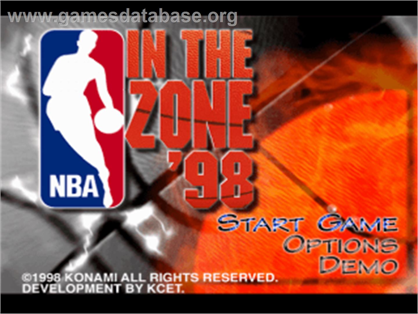 NBA in the Zone '98 - Sony Playstation - Artwork - Title Screen