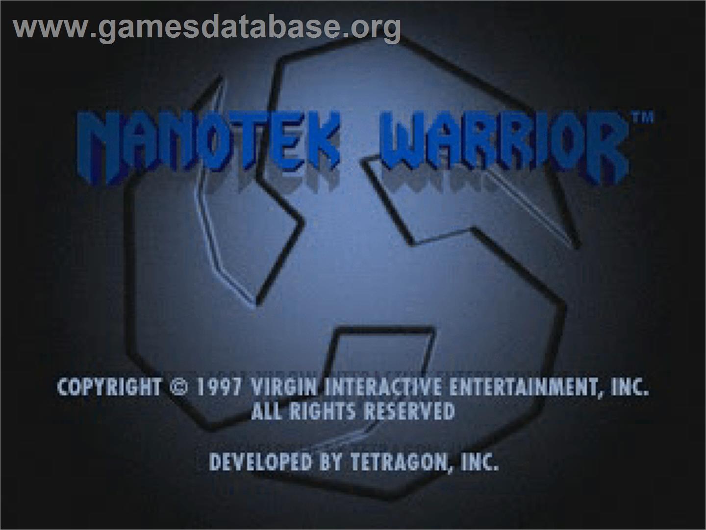 Nanotek Warrior - Sony Playstation - Artwork - Title Screen