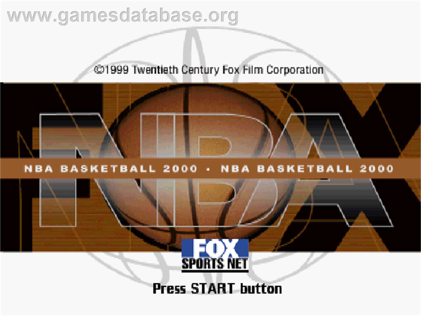Nba Basketball 2000 - Sony Playstation - Artwork - Title Screen