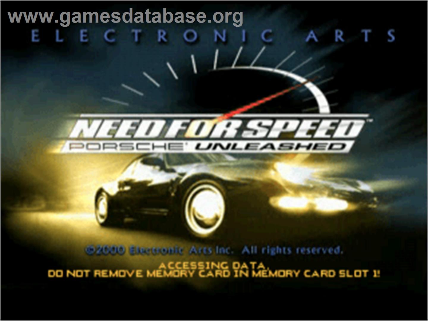 Need for Speed: Porsche Unleashed - Sony Playstation - Artwork - Title Screen