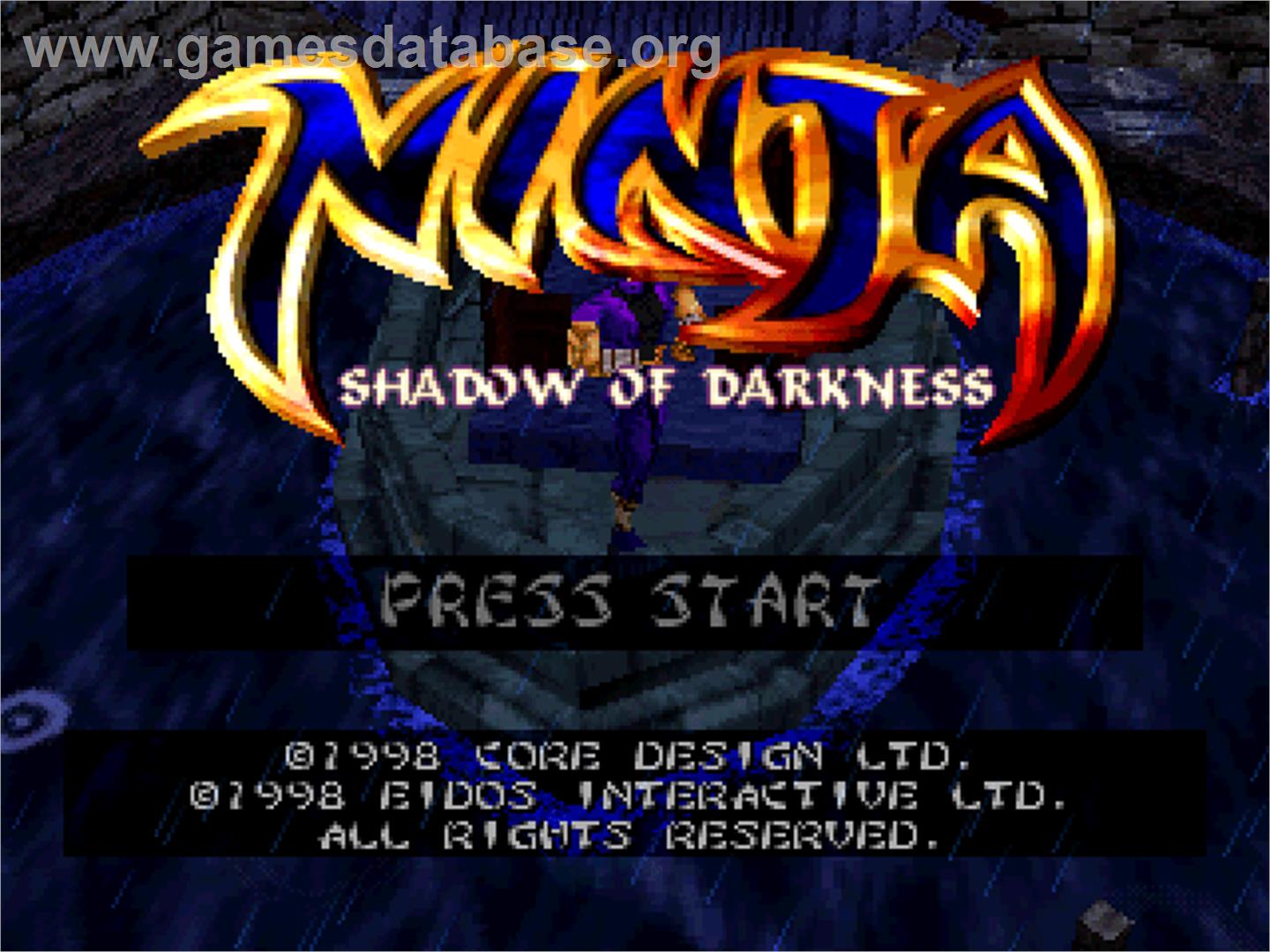 Ninja Shadow Of Darkness - Sony Playstation - Artwork - Title Screen