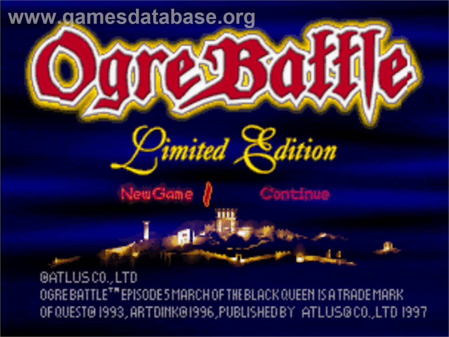 Ogre Battle - The March Of The Black Queen - Sony Playstation - Artwork - Title Screen