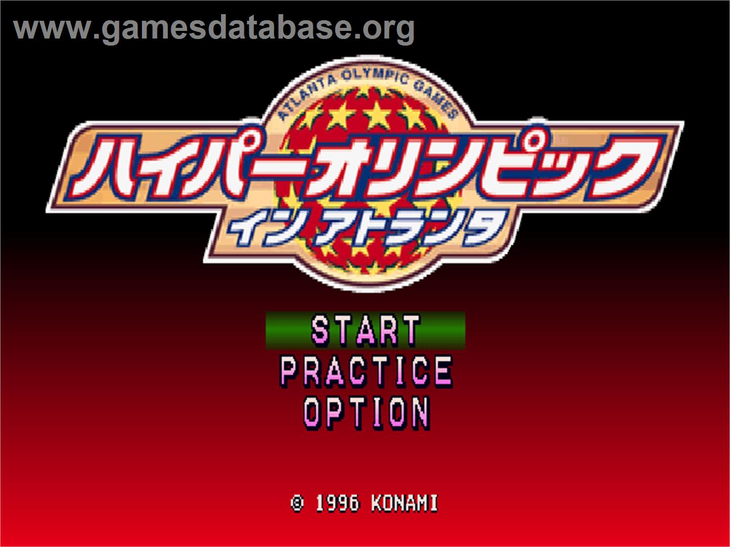Olympic Games - Atlanta 1996 - Sony Playstation - Artwork - Title Screen