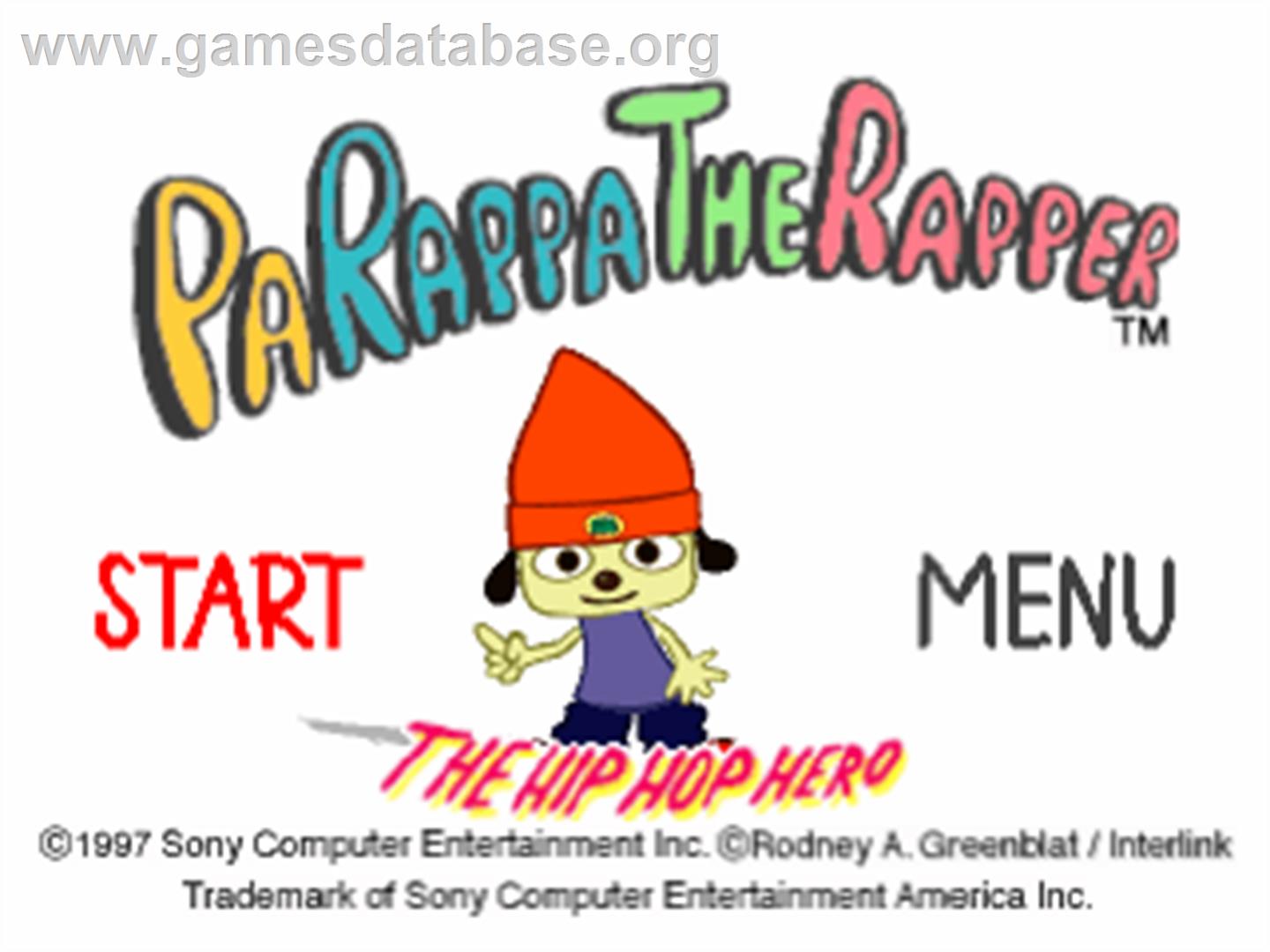 PaRappa the Rapper - Sony Playstation - Artwork - Title Screen