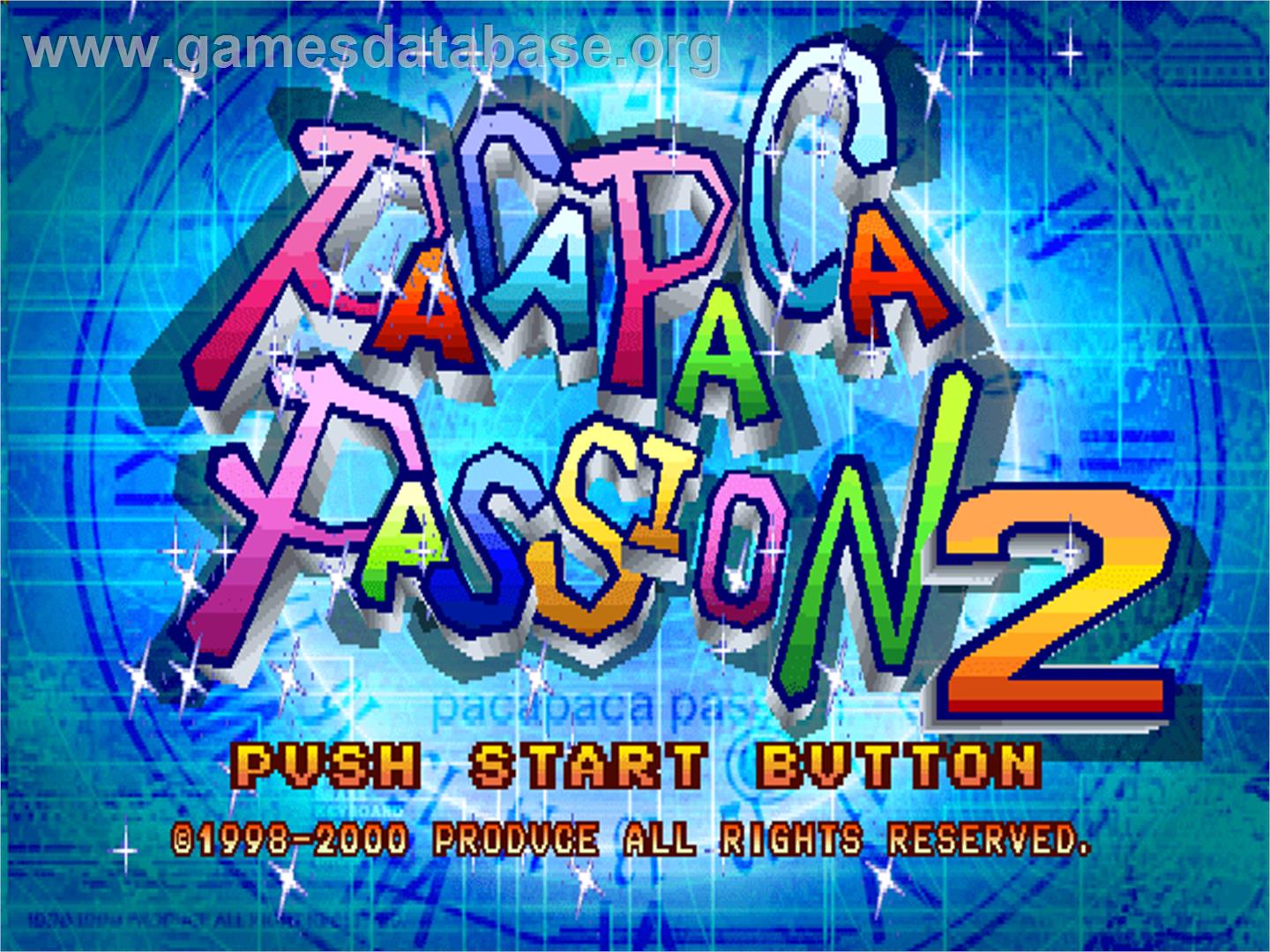 Paca Paca Passion 2 - Sony Playstation - Artwork - Title Screen
