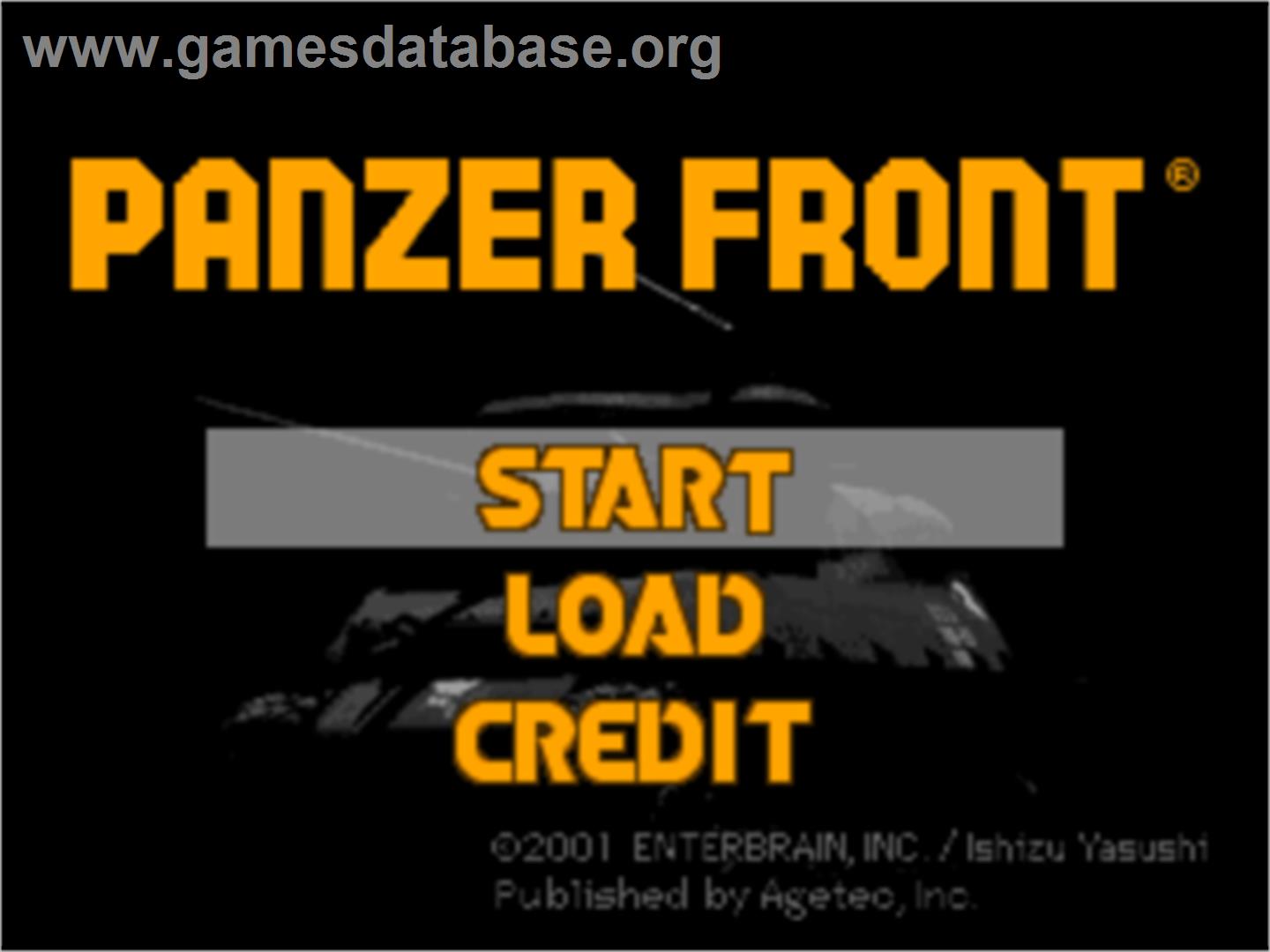 Panzer Front - Sony Playstation - Artwork - Title Screen