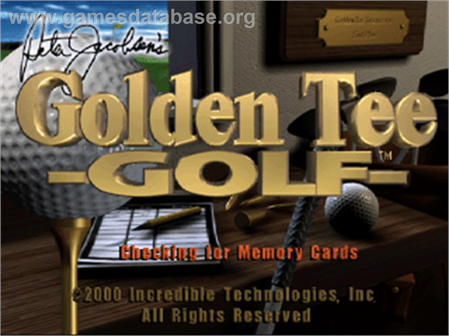 Peter Jacobsen's Golden Tee Golf - Sony Playstation - Artwork - Title Screen