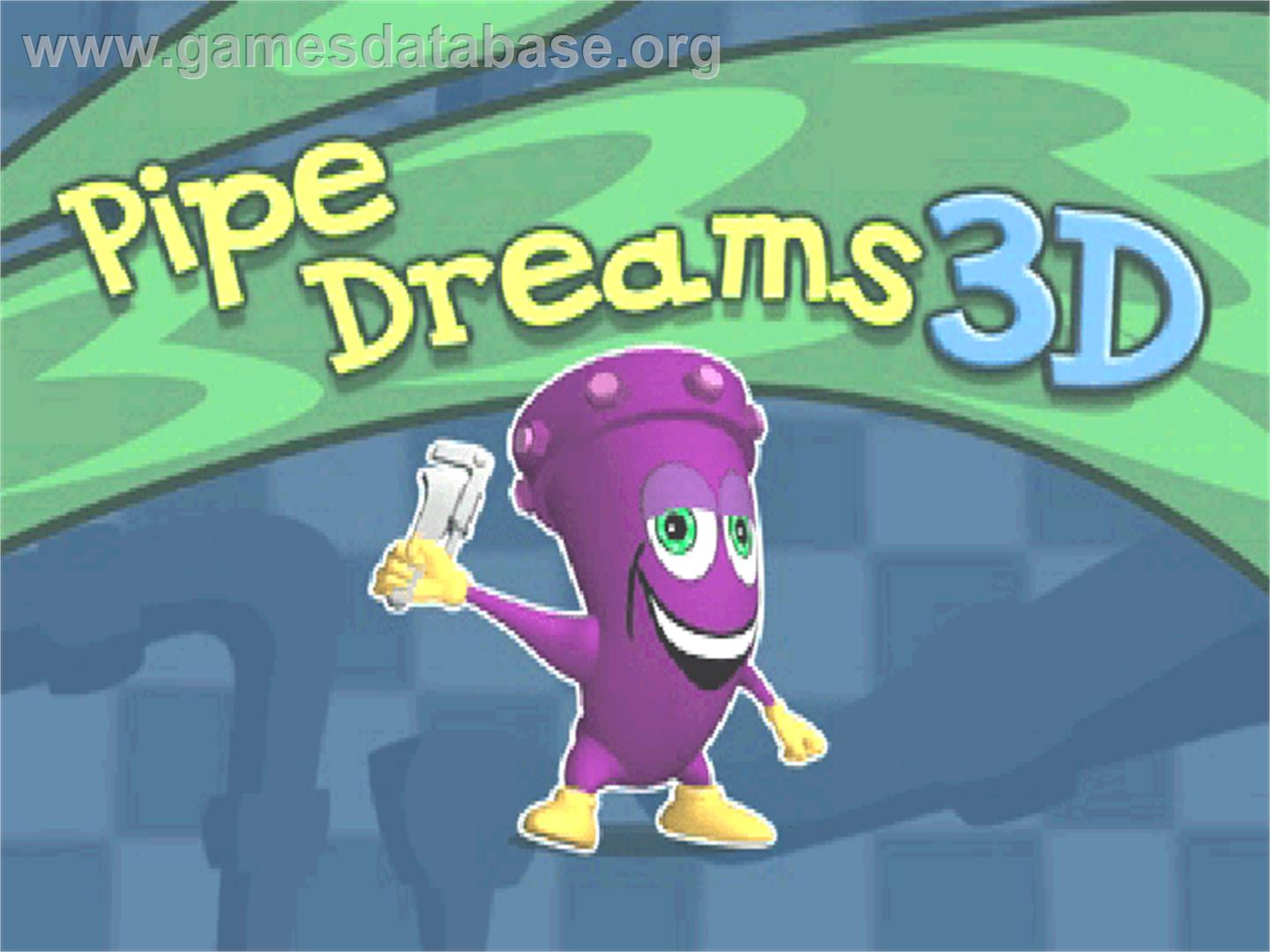 Pipe Mania 3d - Sony Playstation - Artwork - Title Screen