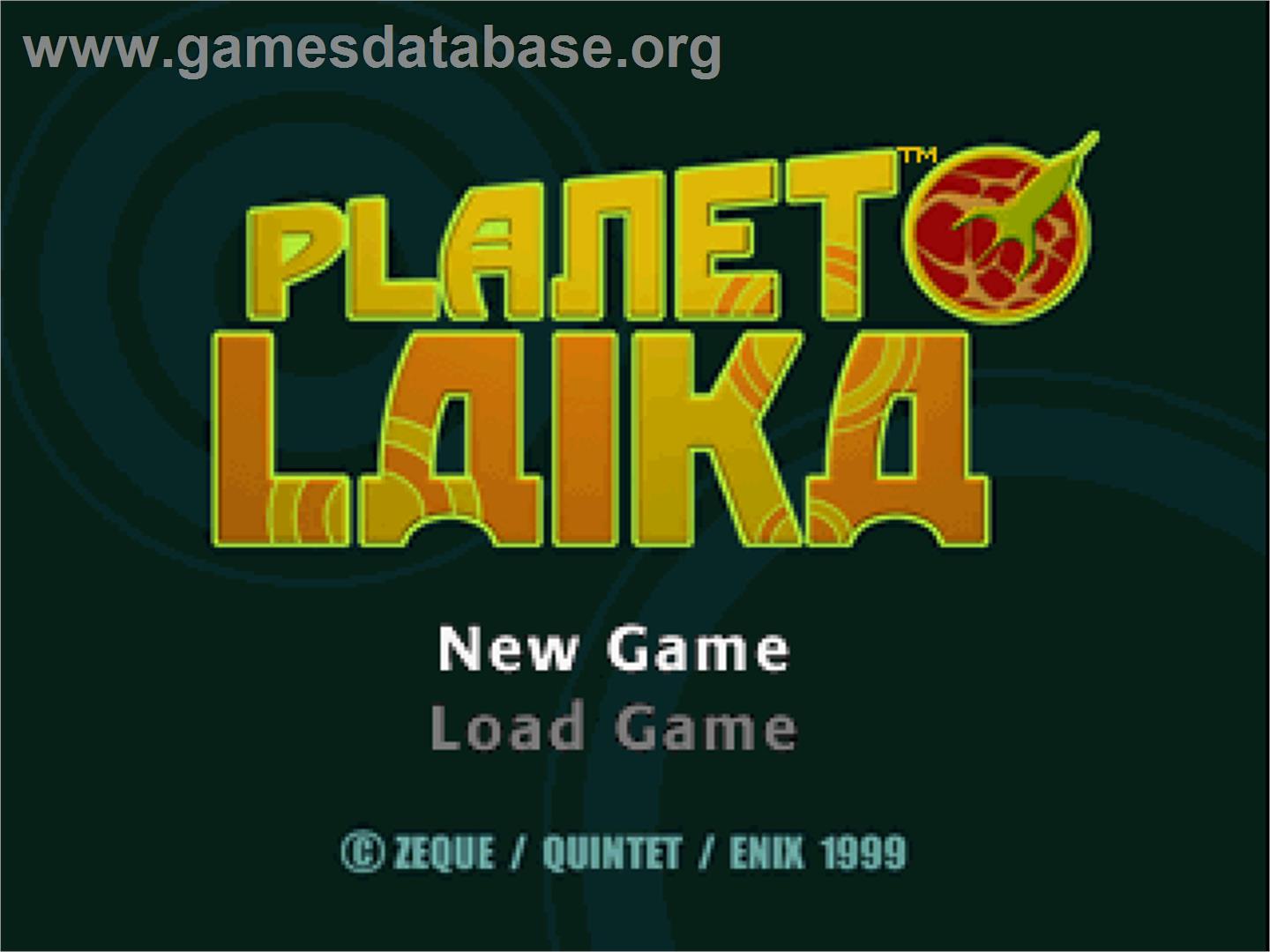 Planet Laika - Sony Playstation - Artwork - Title Screen