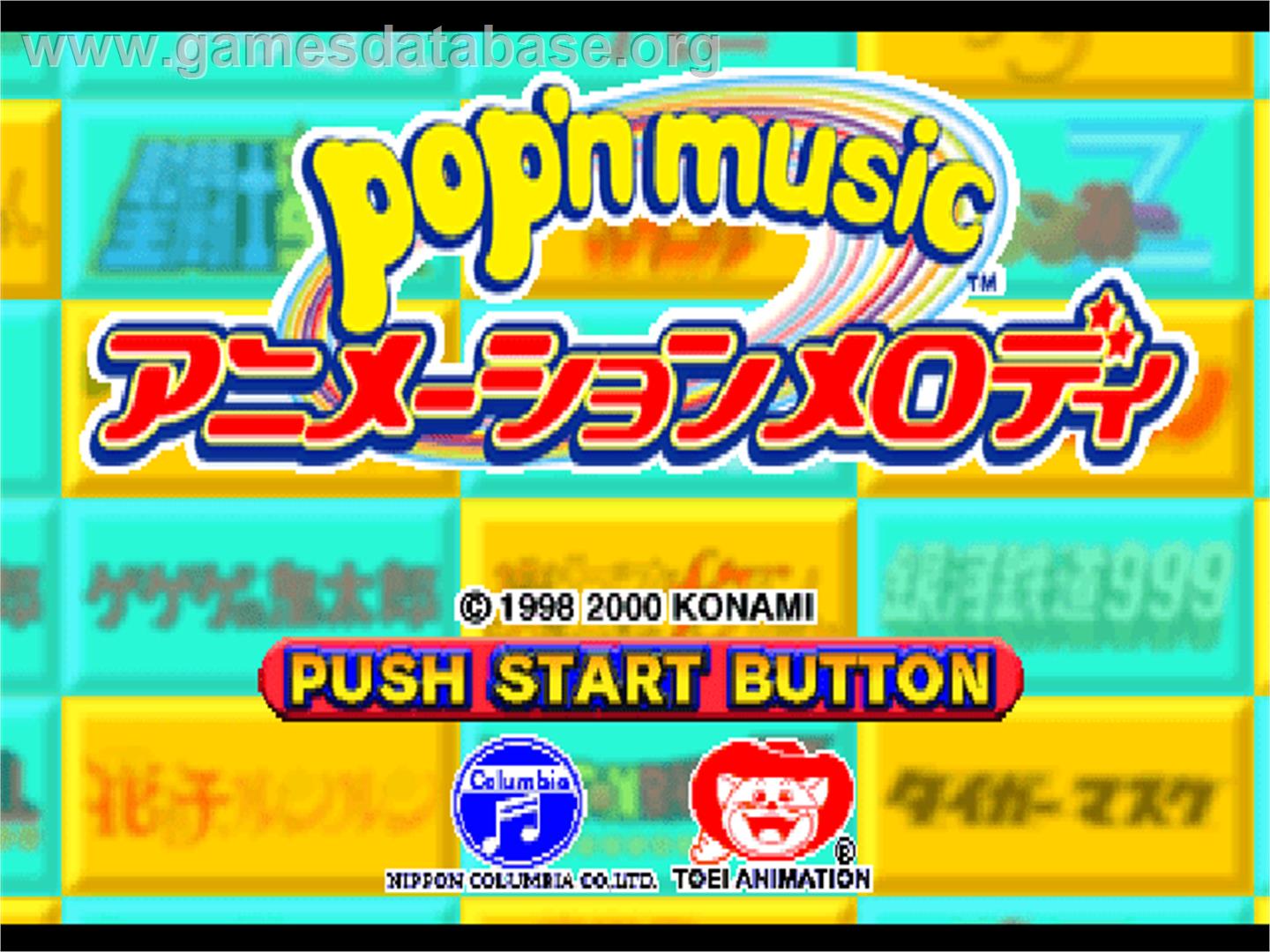 Pop'n Music - Animation Melody - Sony Playstation - Artwork - Title Screen