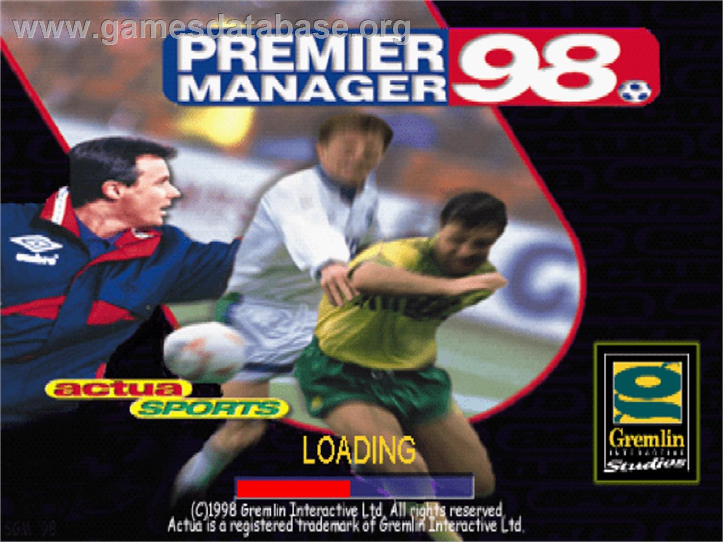 Premier Manager 98 - Sony Playstation - Artwork - Title Screen